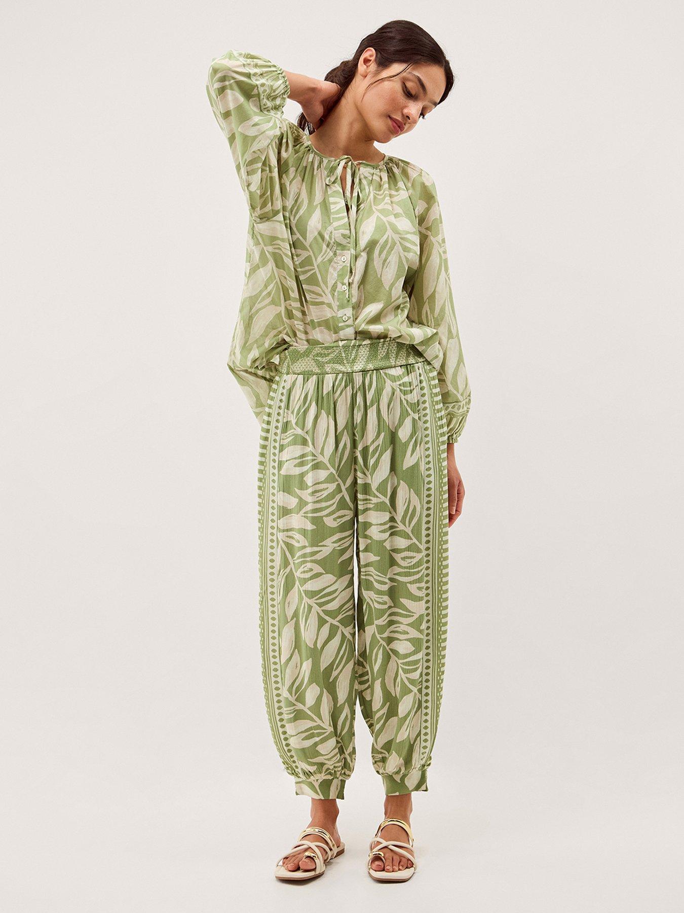 Image 3 of 5 of Monsoon Lillie Trousers - Green