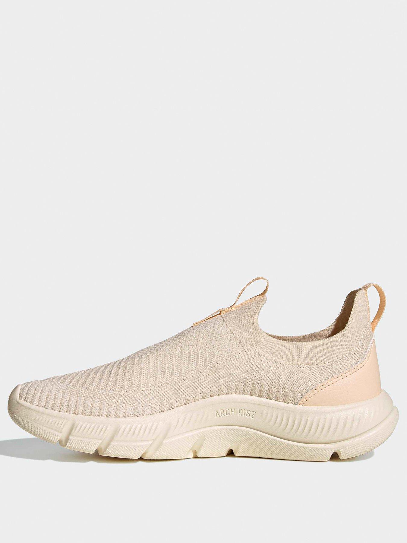 adidas-womens-cloudfoam-flex-sock-trainers--white-off-white-sand-stratastillFront