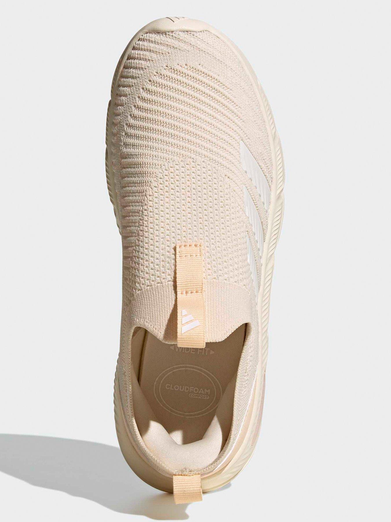 adidas-womens-cloudfoam-flex-sock-trainers--white-off-white-sand-strataoutfit