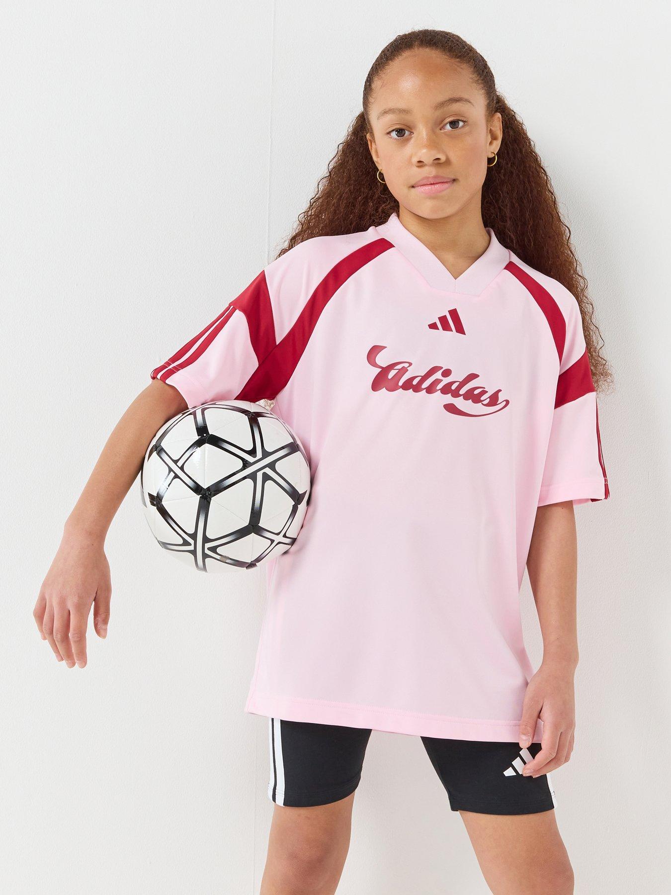 Adidas Sportswear Junior Unisex House Of Tiro Top - Pink/ Red in Clear Pink