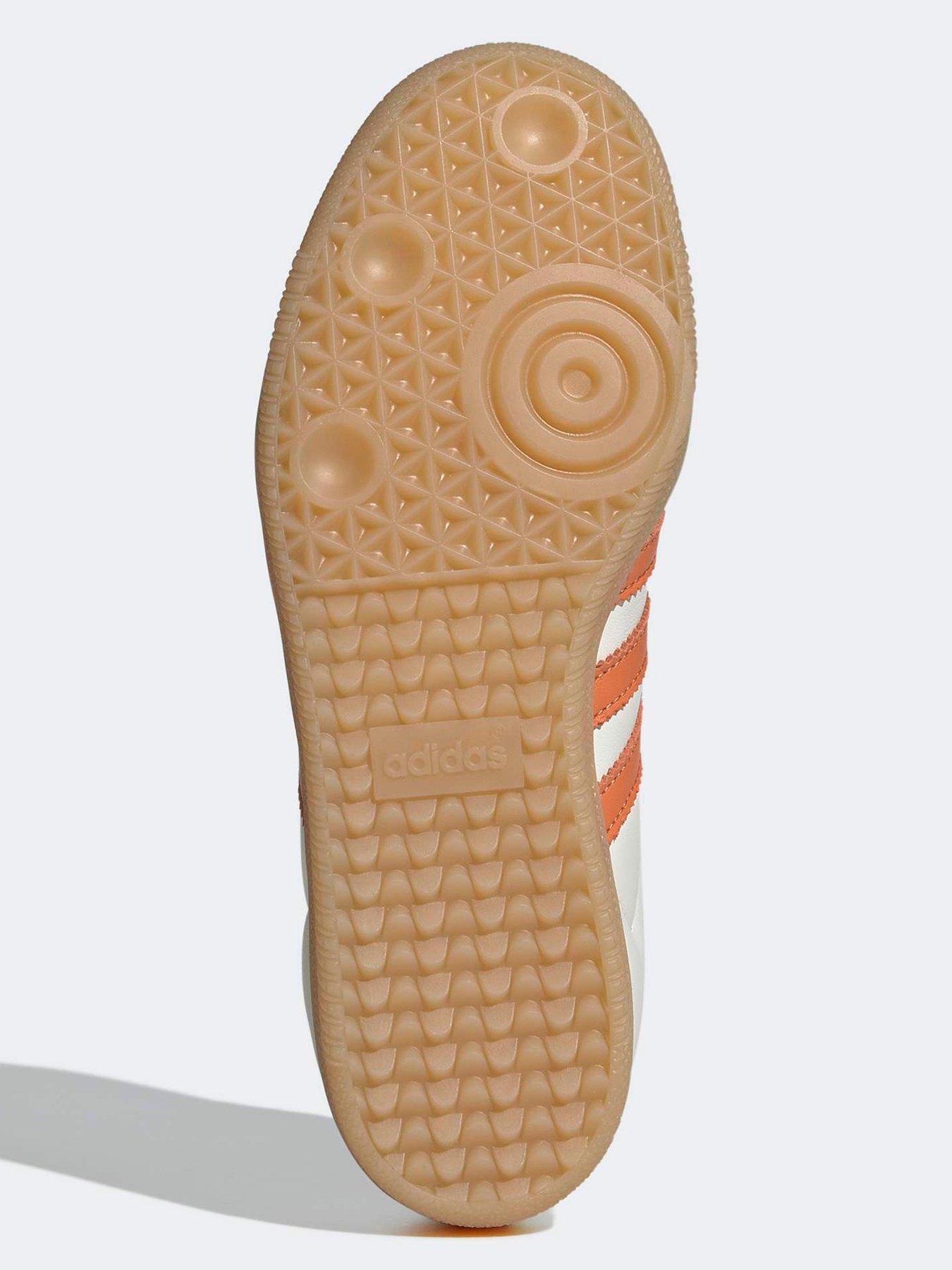 Image 6 of 7 of adidas Women's Samba Trainers - White/Orange