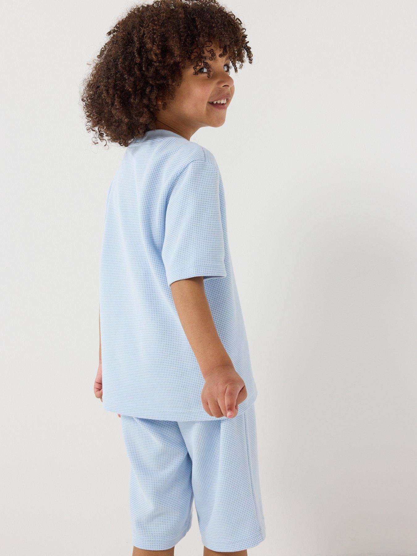 Image 2 of 6 of adidas Originals Kids Unisex Loose Waffle Short T-Shirt Set - Blue