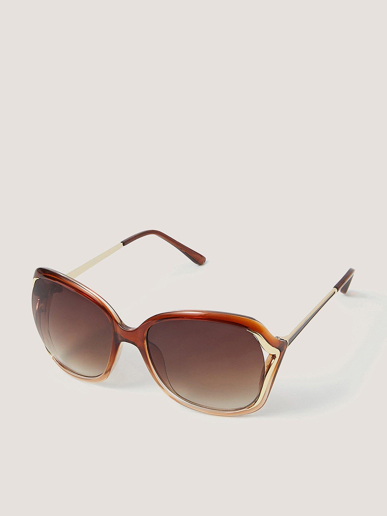 Image 1 of 2 of Monsoon Ombre Gold Trim Wrap - Brown