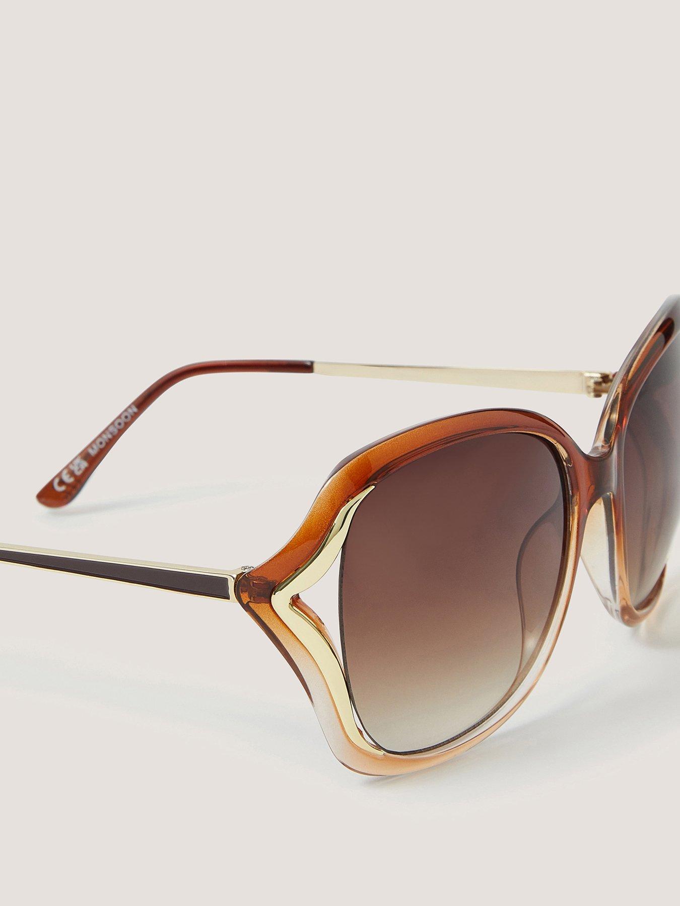 Image 2 of 2 of Monsoon Ombre Gold Trim Wrap - Brown