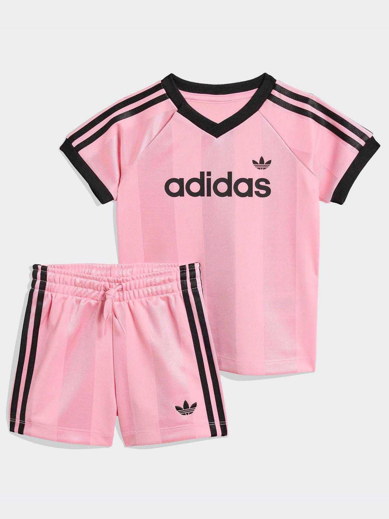 adidas Originals Infant Shorts and T-Shirt Set - Pink