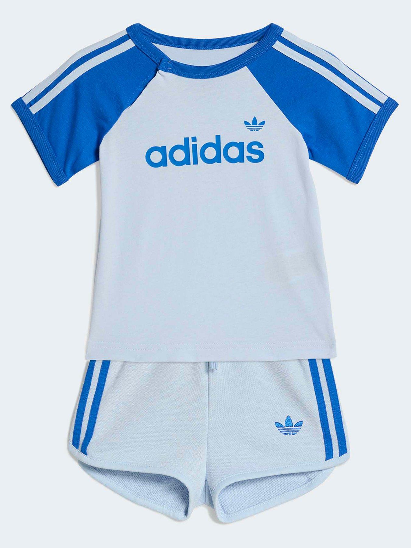 adidas Originals Infant Shorts and Tee Set - Blue