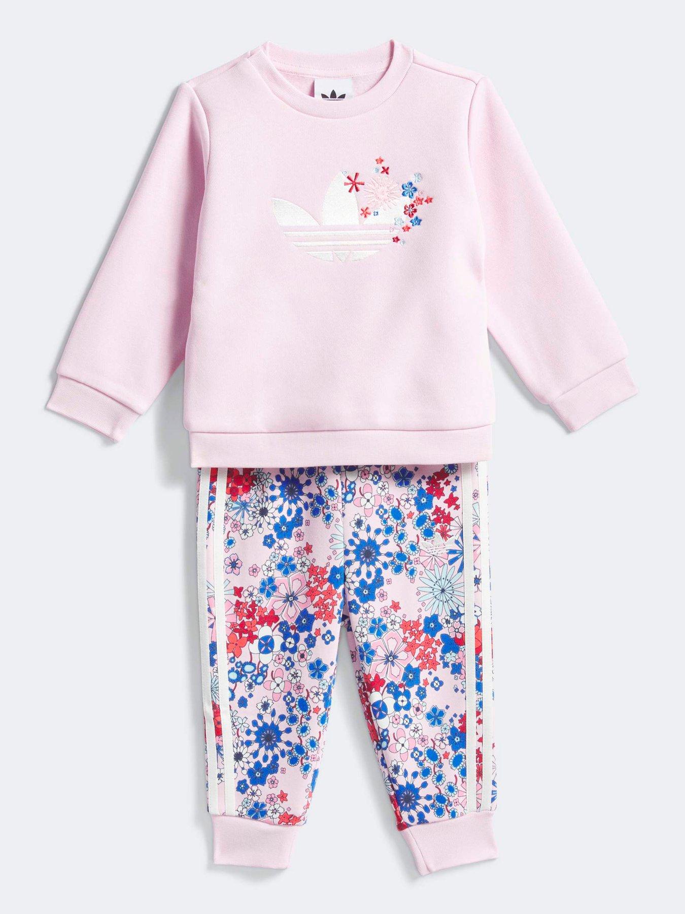 Image 4 of 6 of adidas Originals Infant Girl's X Liberty London Crew Set - Pink