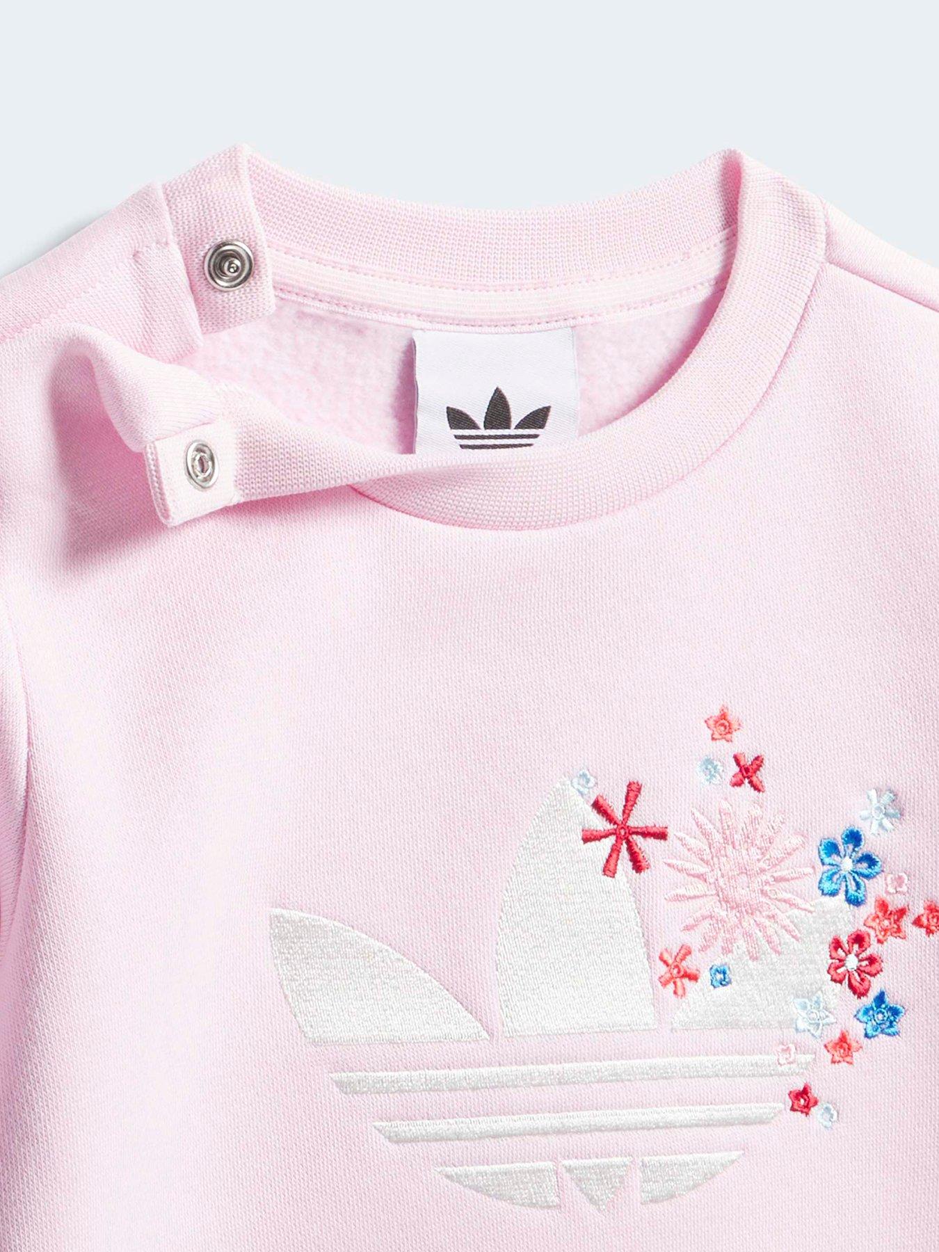 Image 5 of 6 of adidas Originals Infant Girl's X Liberty London Crew Set - Pink