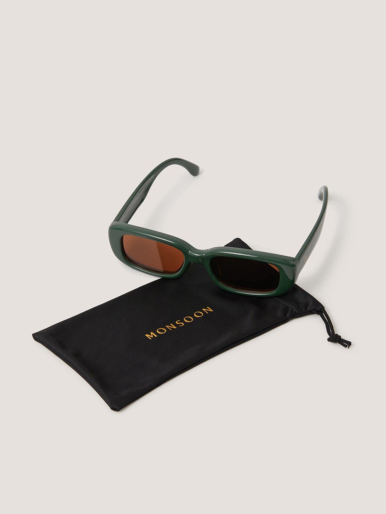 Monsoon Narrow Bubble Sunglassese - Green