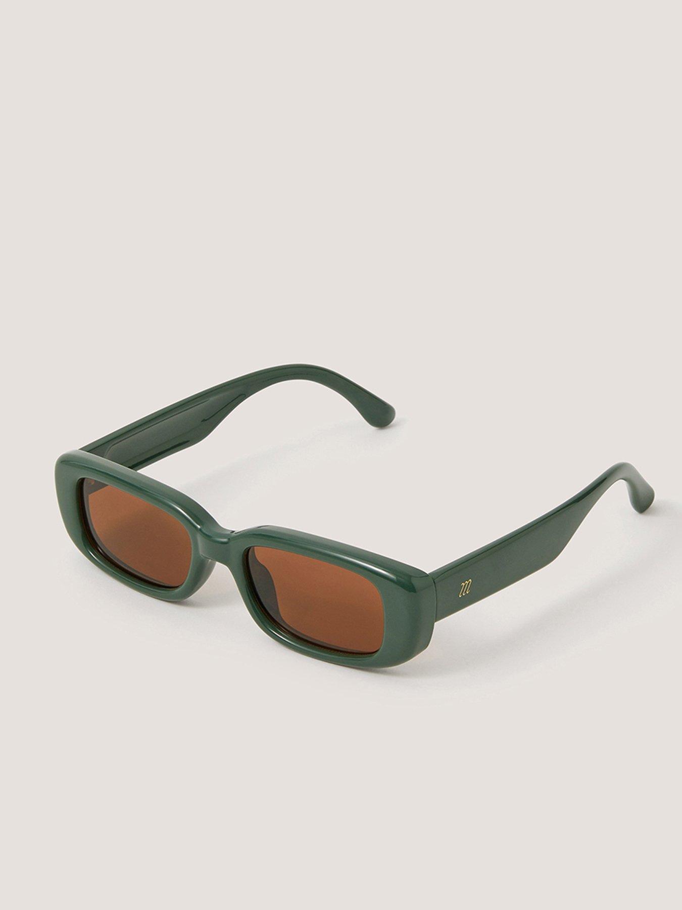 Image 2 of 3 of Monsoon Narrow Bubble Sunglasses - Green