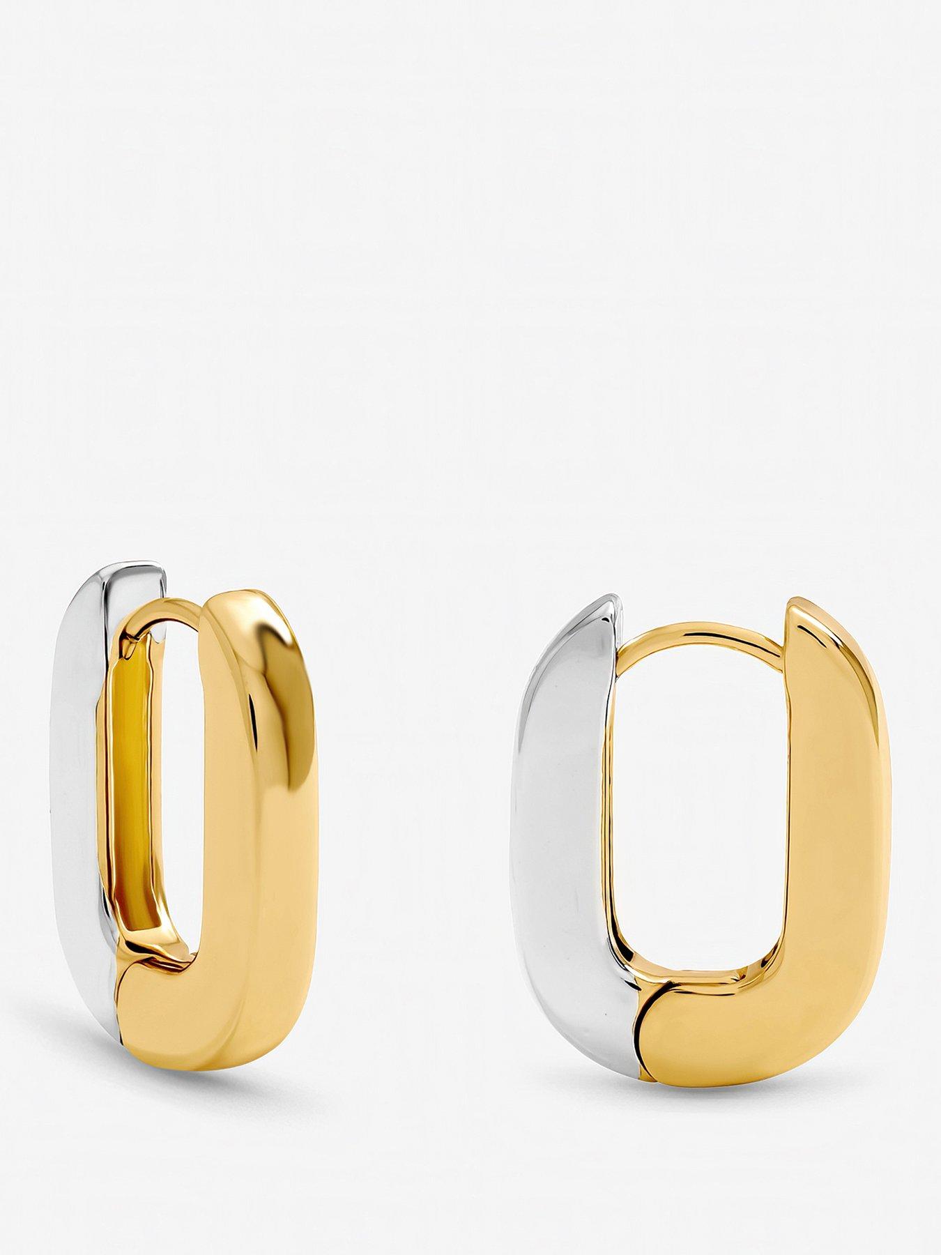 inicio-inicio-two-tone-rectangular-hoop-earrings-gift-pouch