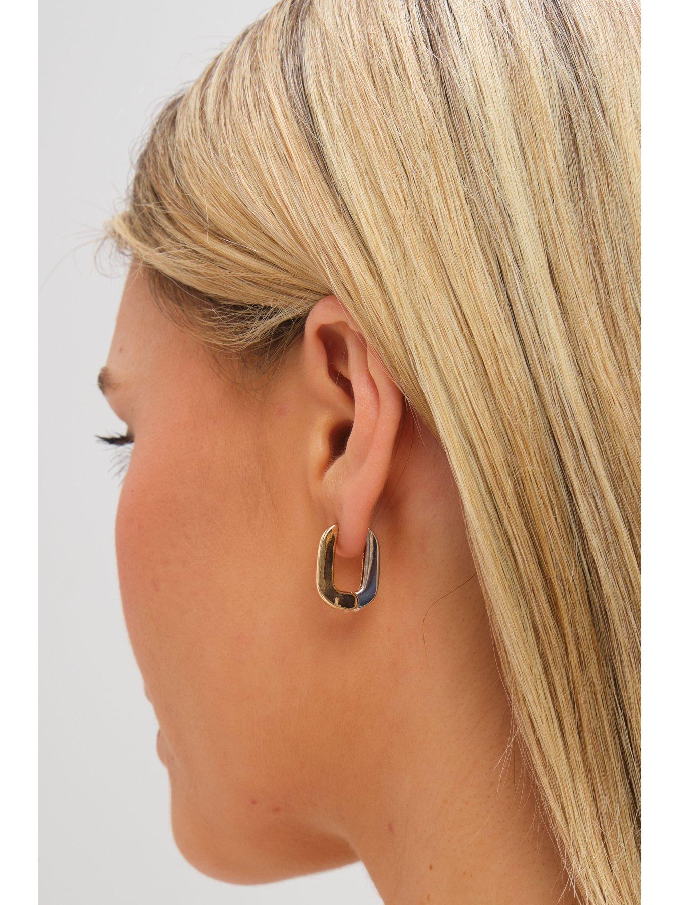 inicio-inicio-two-tone-rectangular-hoop-earrings-gift-pouchstillFront