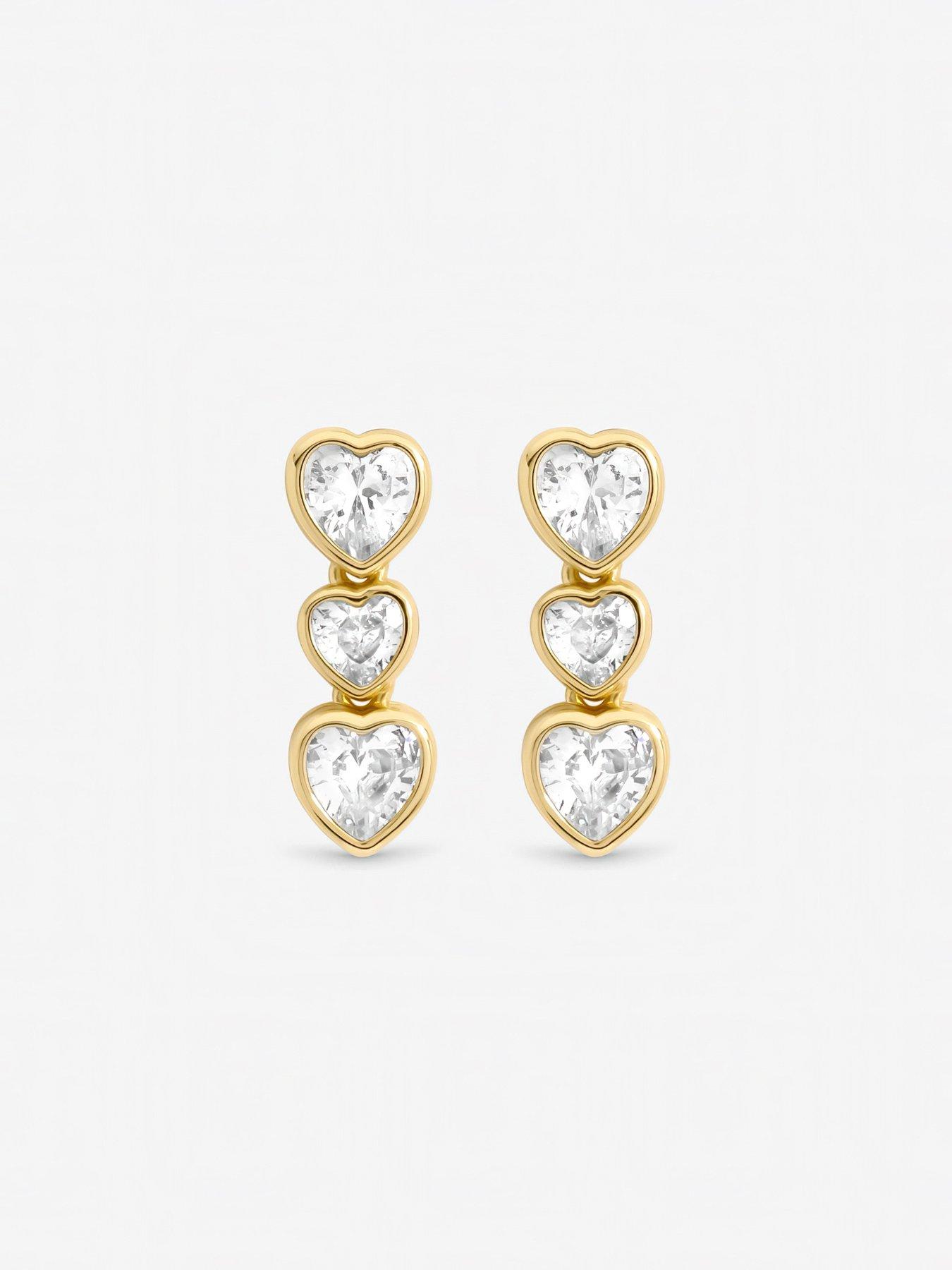 jon-richard-gold-plated-cubic-zirconia-heart-drop-earringsstillFront
