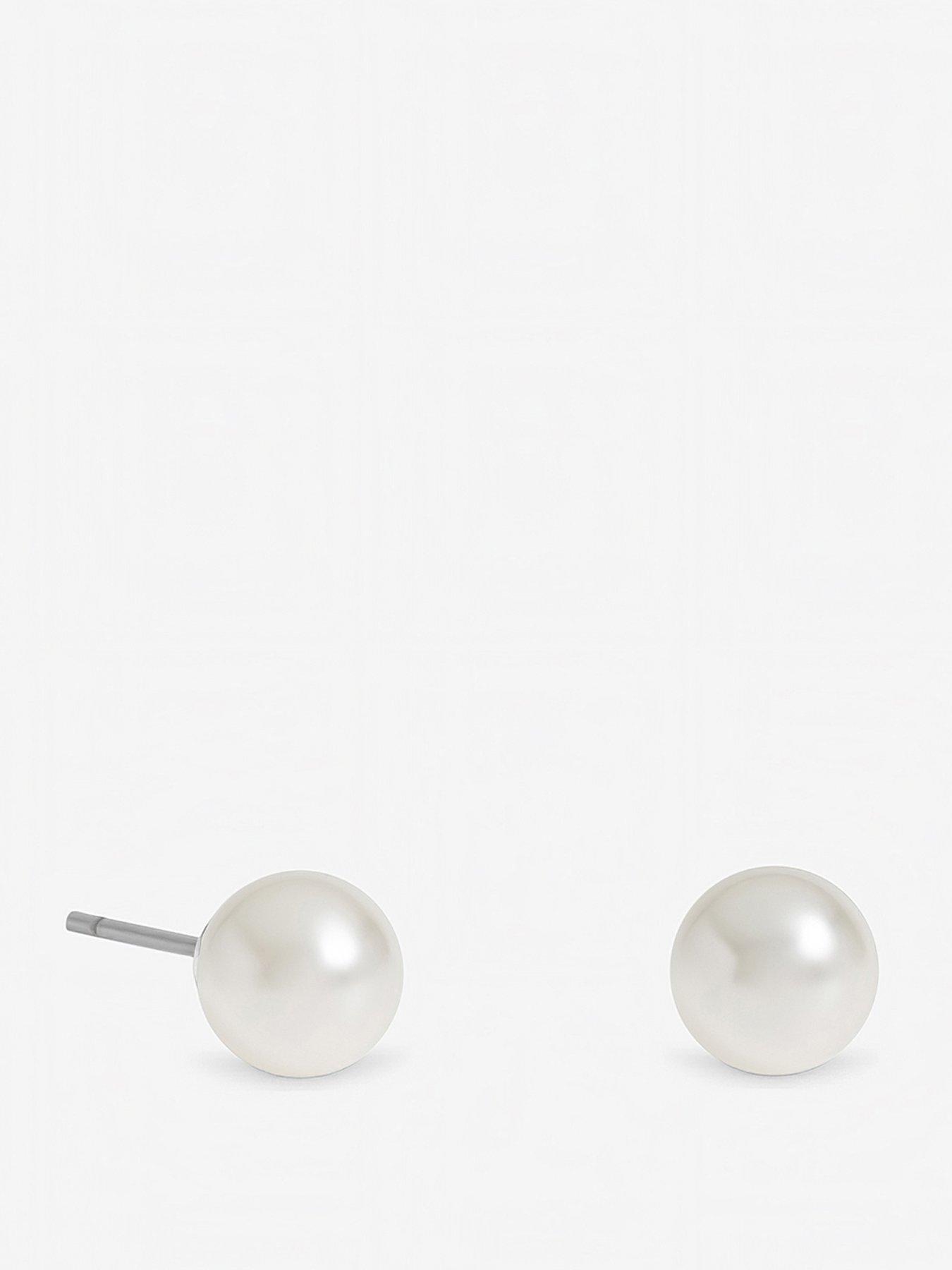 jon-richard-silver-plated-small-white-pearl-stud-earringsfront