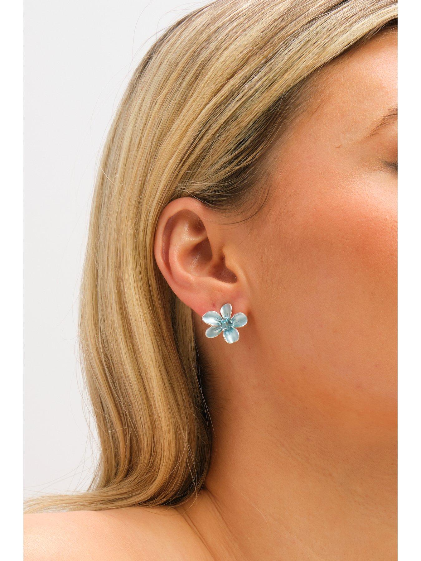 jon-richard-silver-plated-and-blue-flower-earringsback