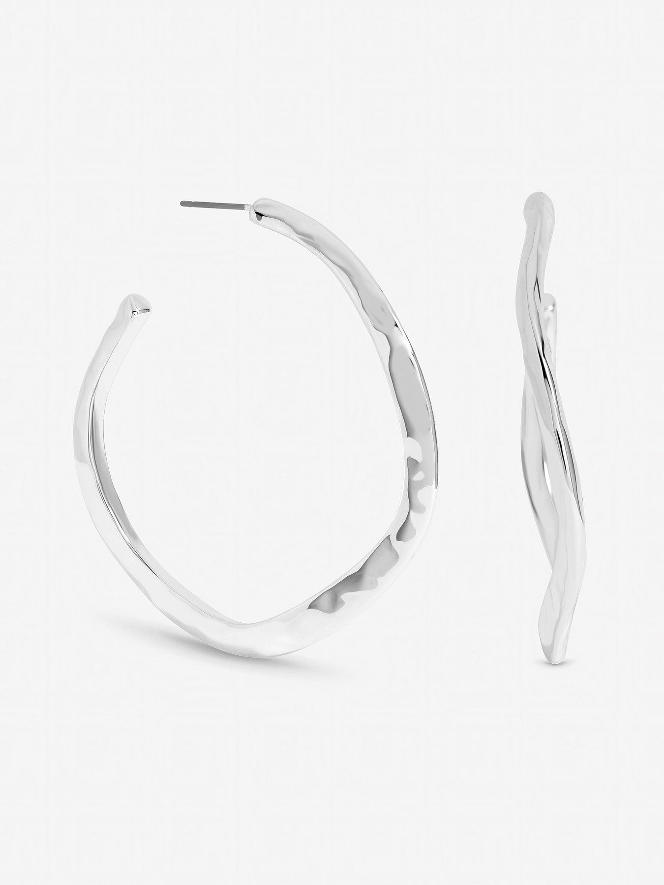 mood-silver-plated-large-molten-hoopsstillFront