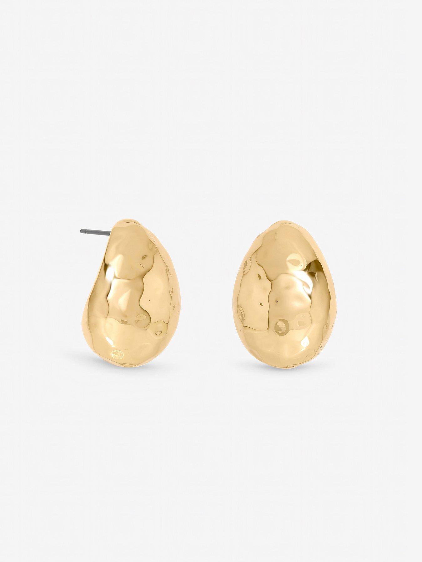 mood-mood-gold-plated-textured-dome-hoopsstillFront