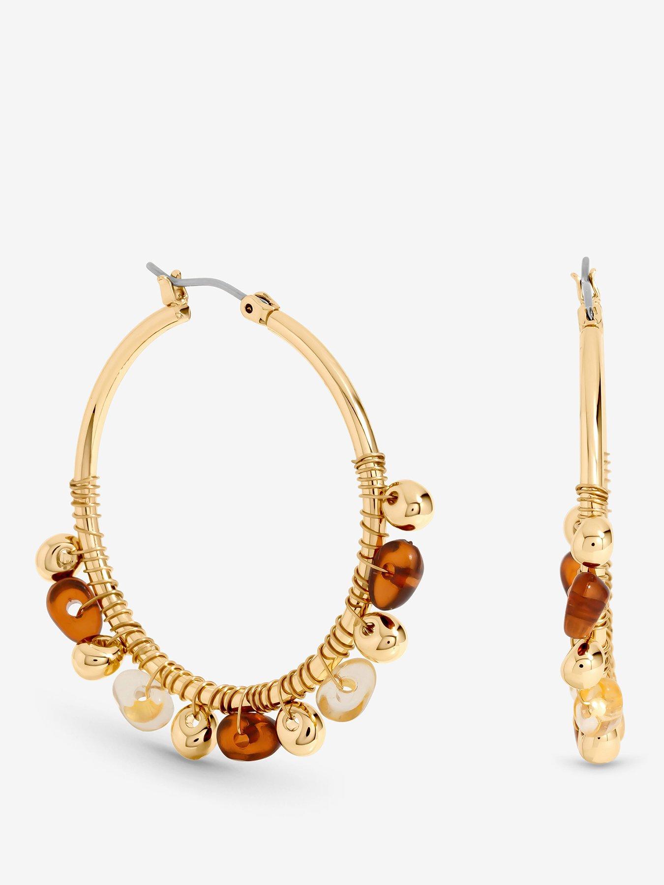 mood-gold-polished-and-resin-hoop-earringsfront