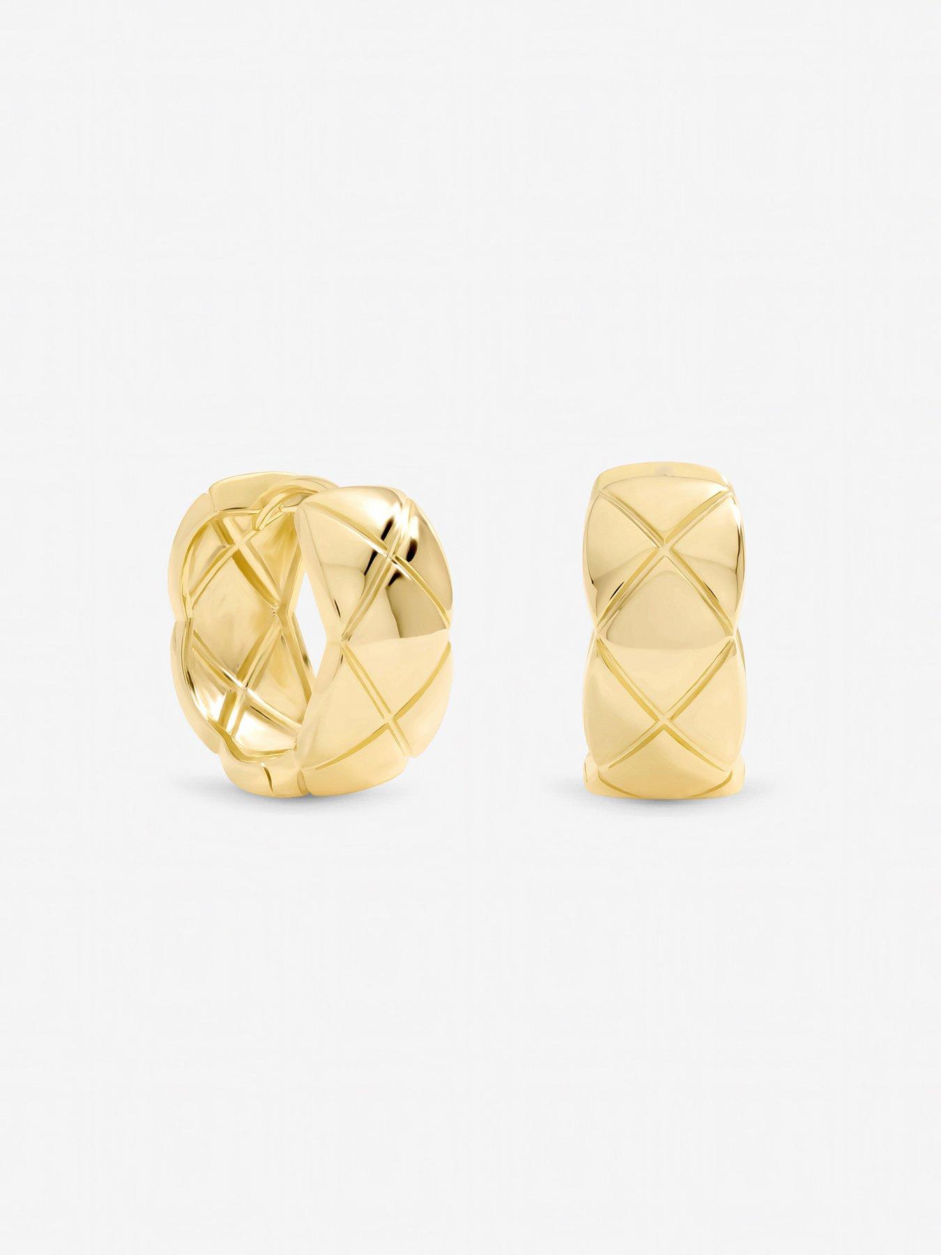jon-richard-gold-plated-quilted-hoop-earringsstillFront