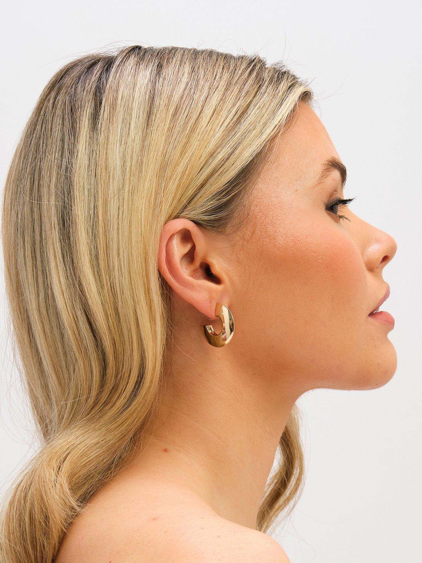 jon-richard-gold-plated-flat-disk-hoop-earringsfront