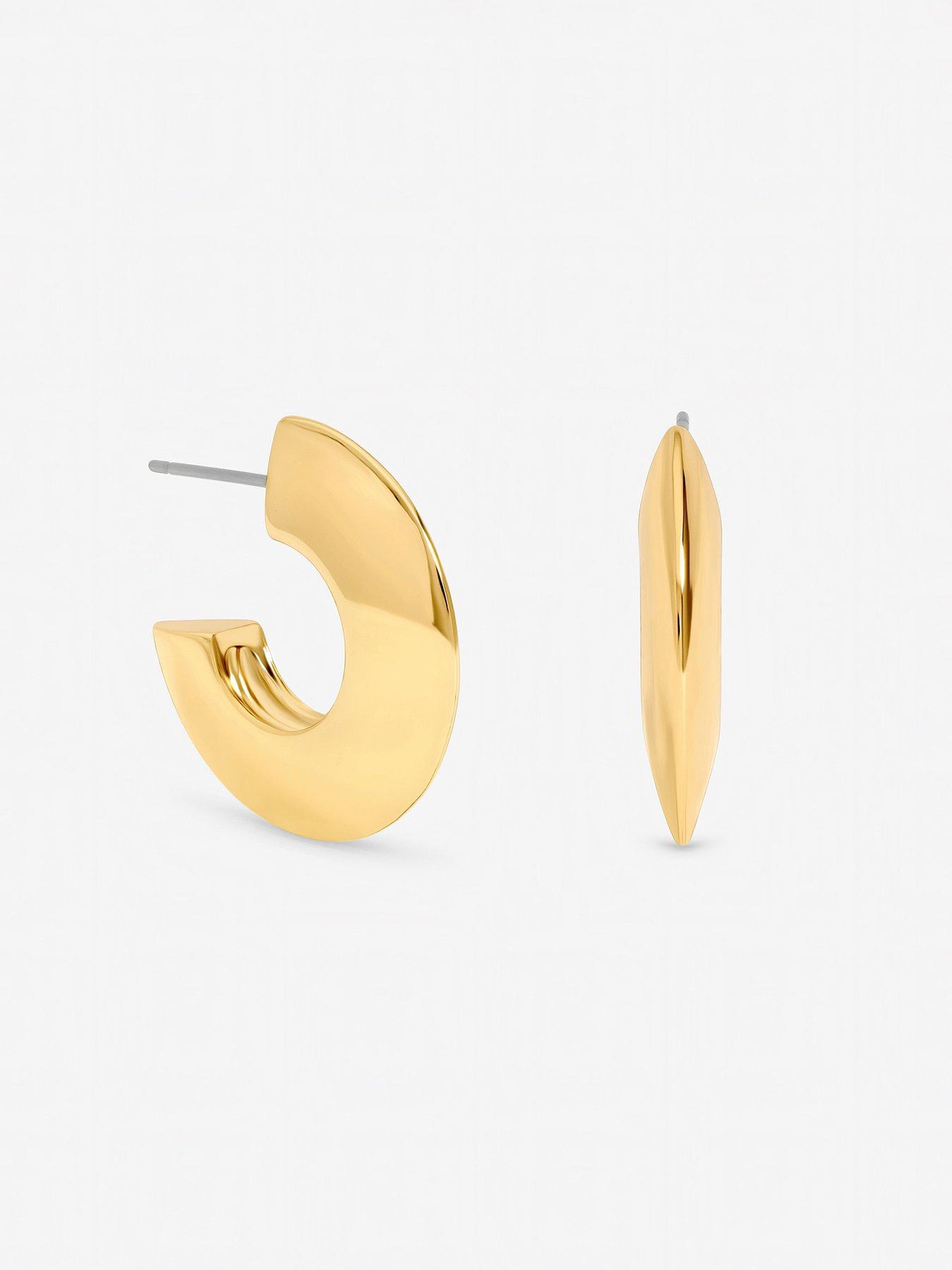 jon-richard-gold-plated-flat-disk-hoop-earringsstillFront