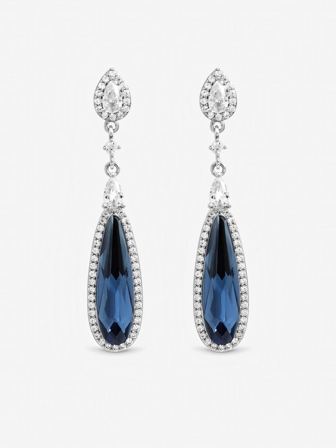 jon-richard-silver-plated-crystal-and-sapphire-drop-earringsstillFront