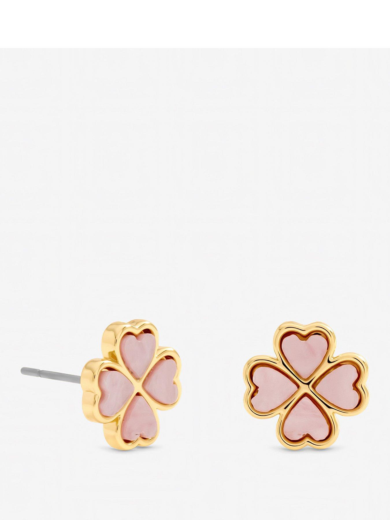 jon-richard-gold-plated-and-pink-heart-clover-stud-earringsfront