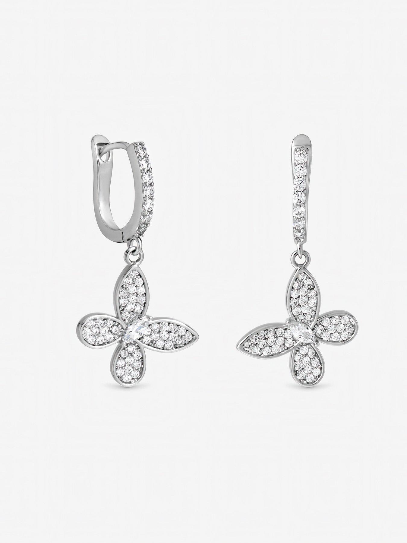 jon-richard-rhodium-plated-and-pave-butterfly-huggie-earringsstillFront