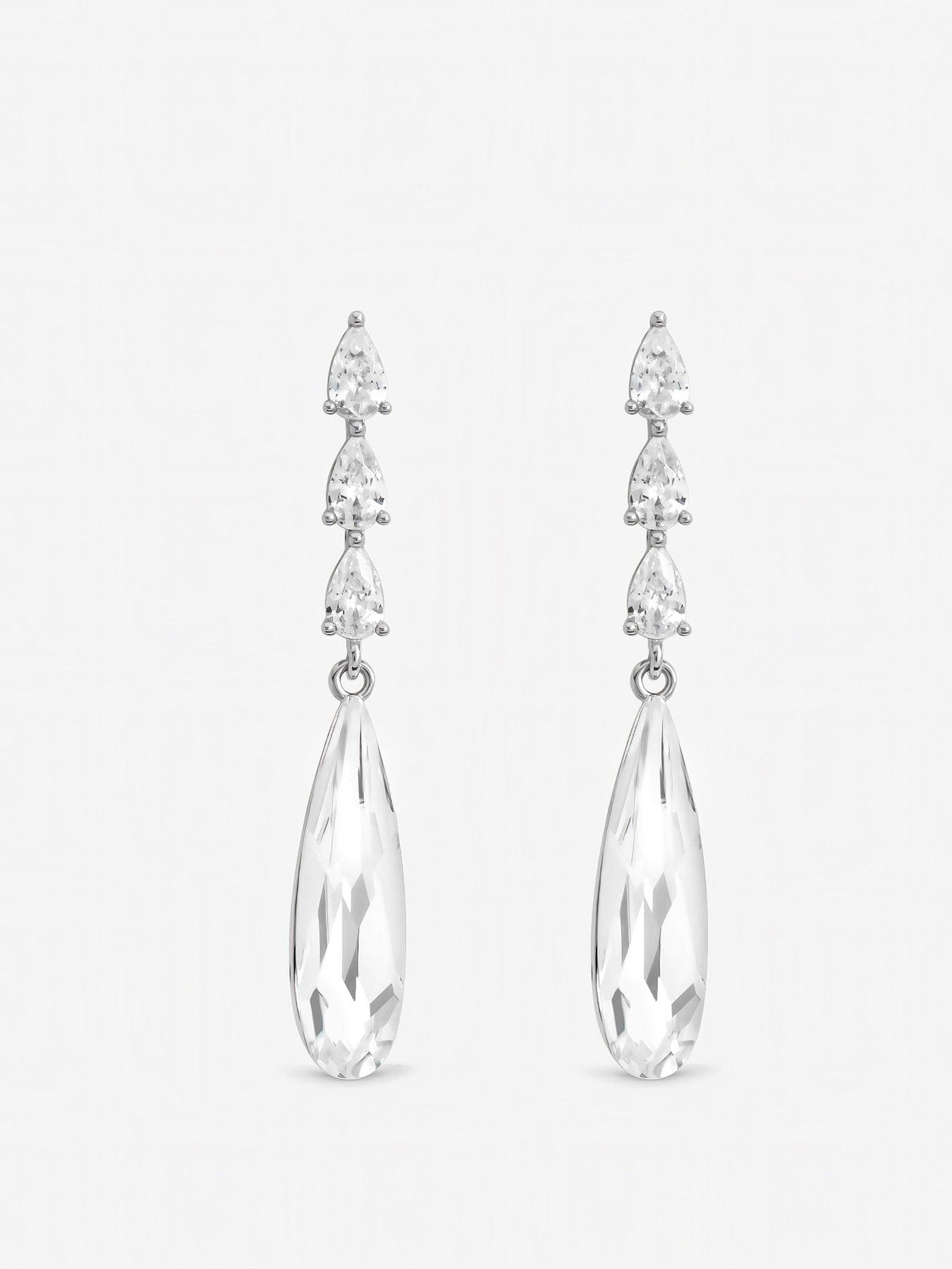 jon-richard-rhodium-plated-linear-pear-drop-earringsstillFront