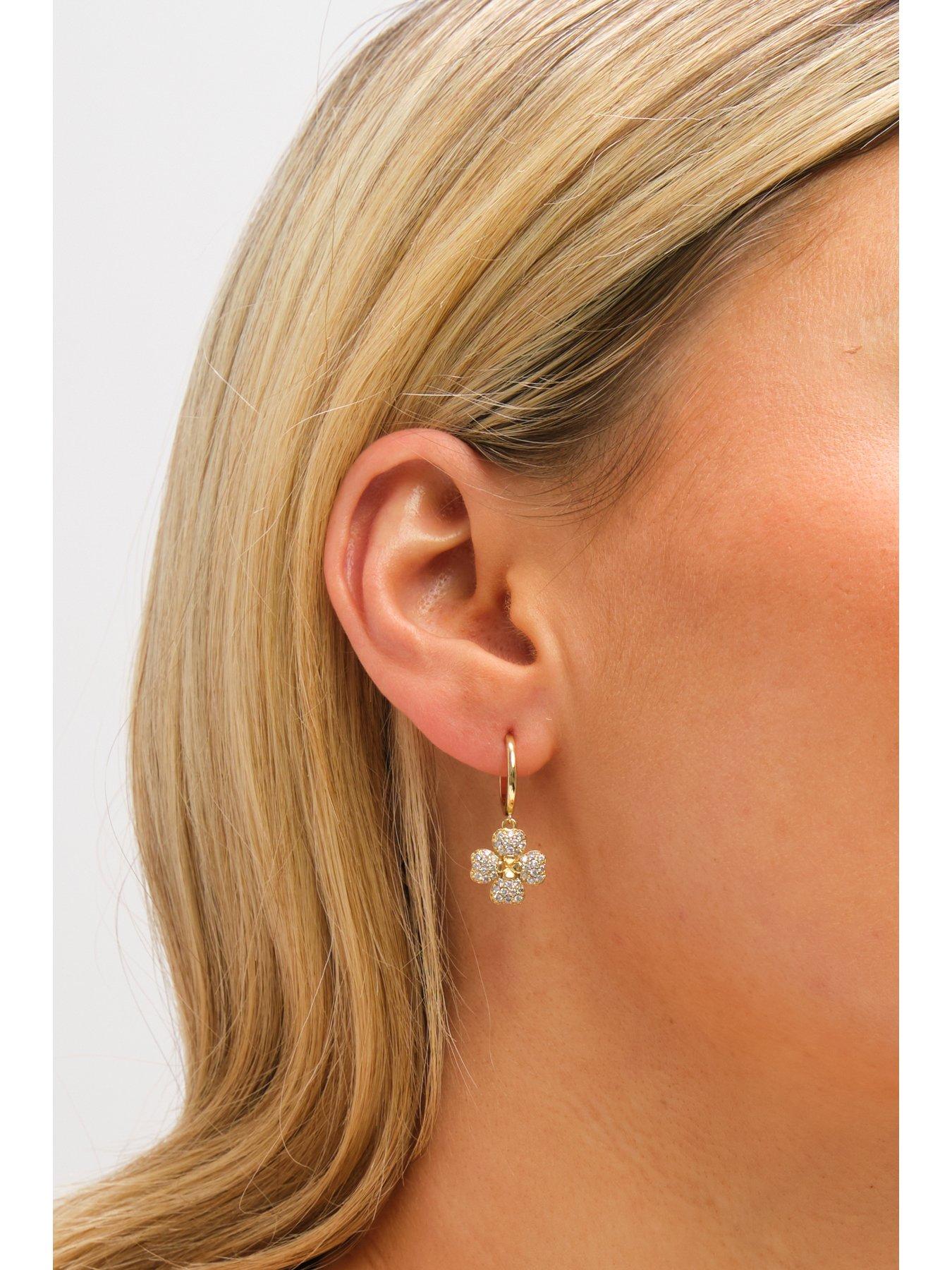 jon-richard-gold-plated-and-pave-clover-huggie-earringsback
