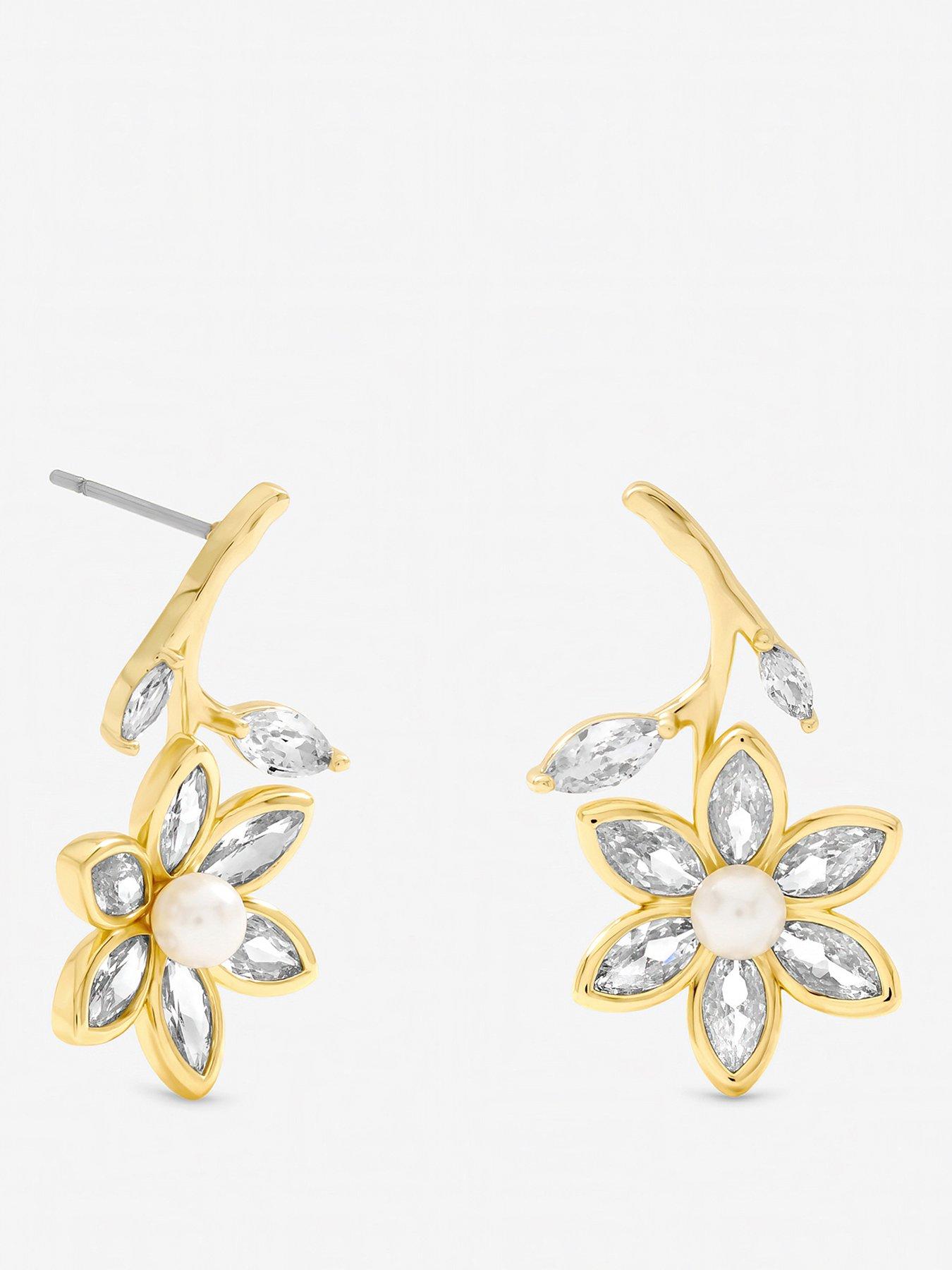 jon-richard-gold-plated-crystal-and-pearl-flower-drop-earringsfront