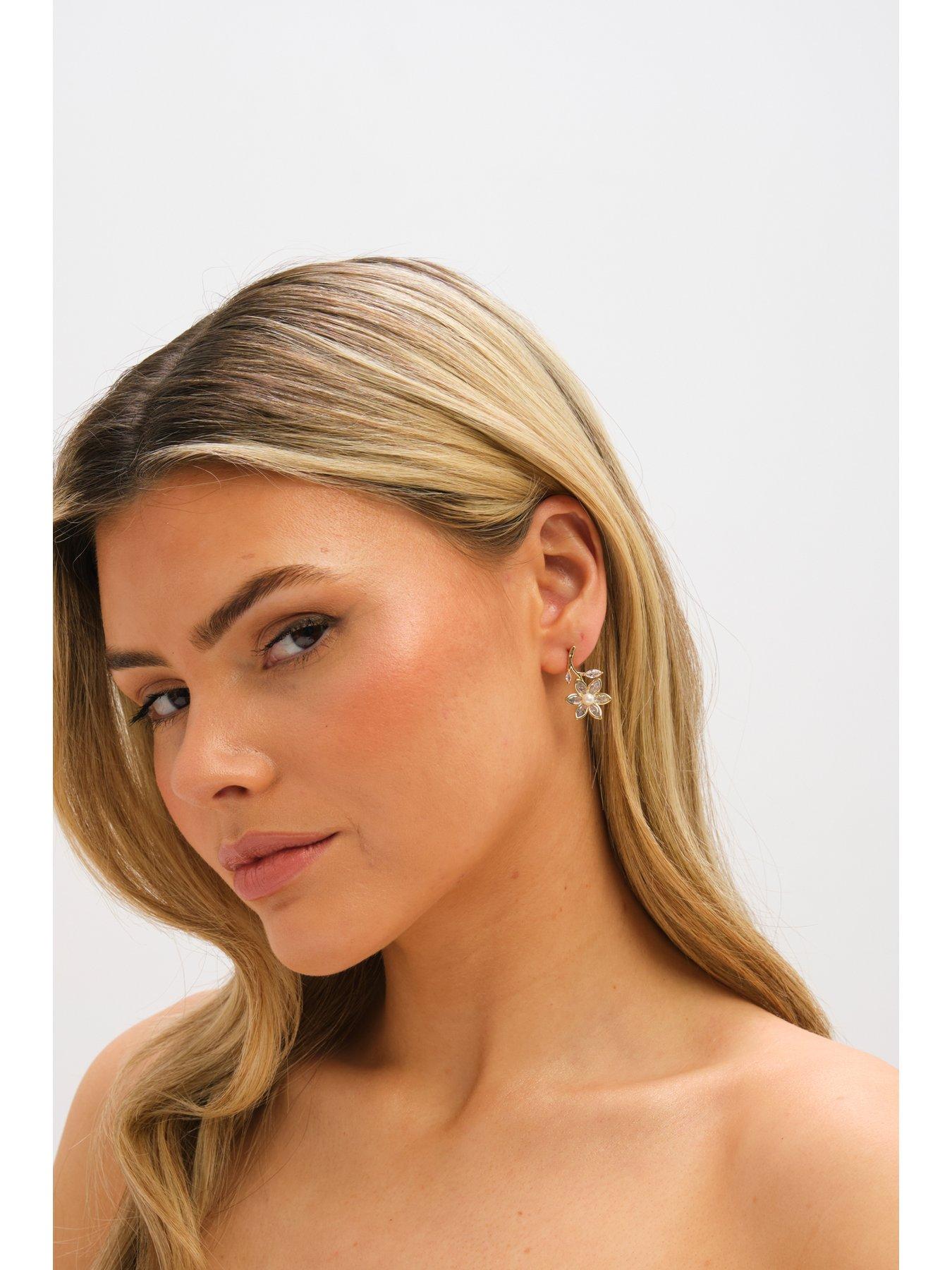 jon-richard-gold-plated-crystal-and-pearl-flower-drop-earringsstillFront