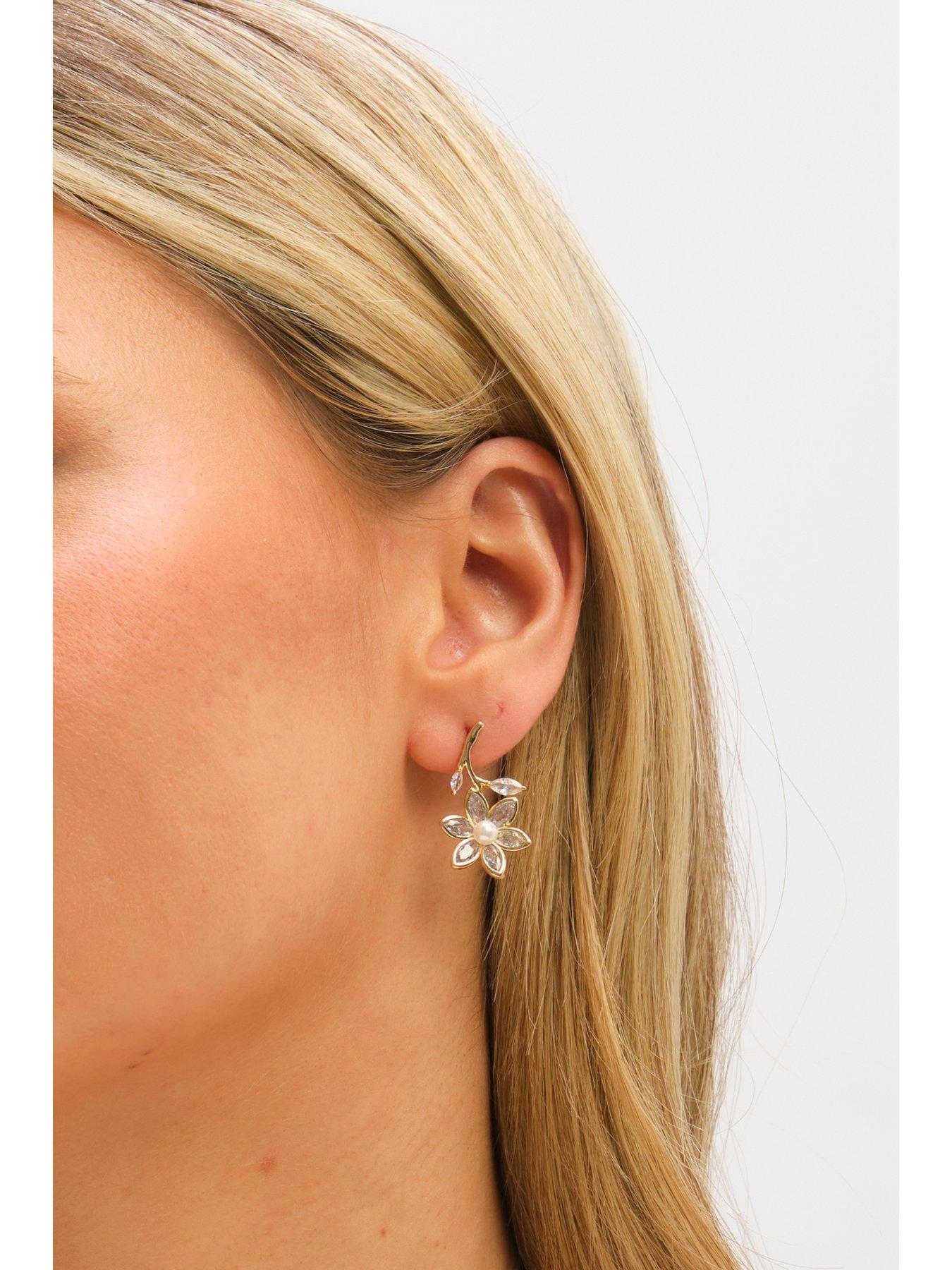 jon-richard-gold-plated-crystal-and-pearl-flower-drop-earringsback