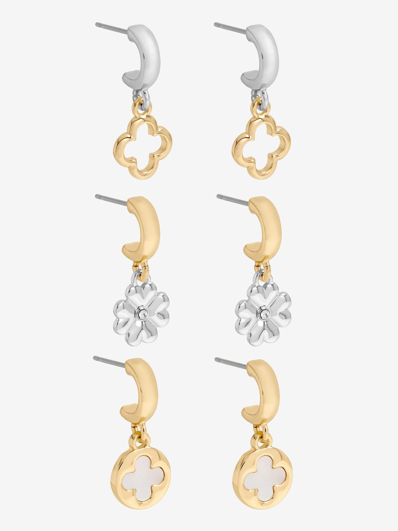 mood-mood-two-tone-clover-earrings-pack-of-3stillFront