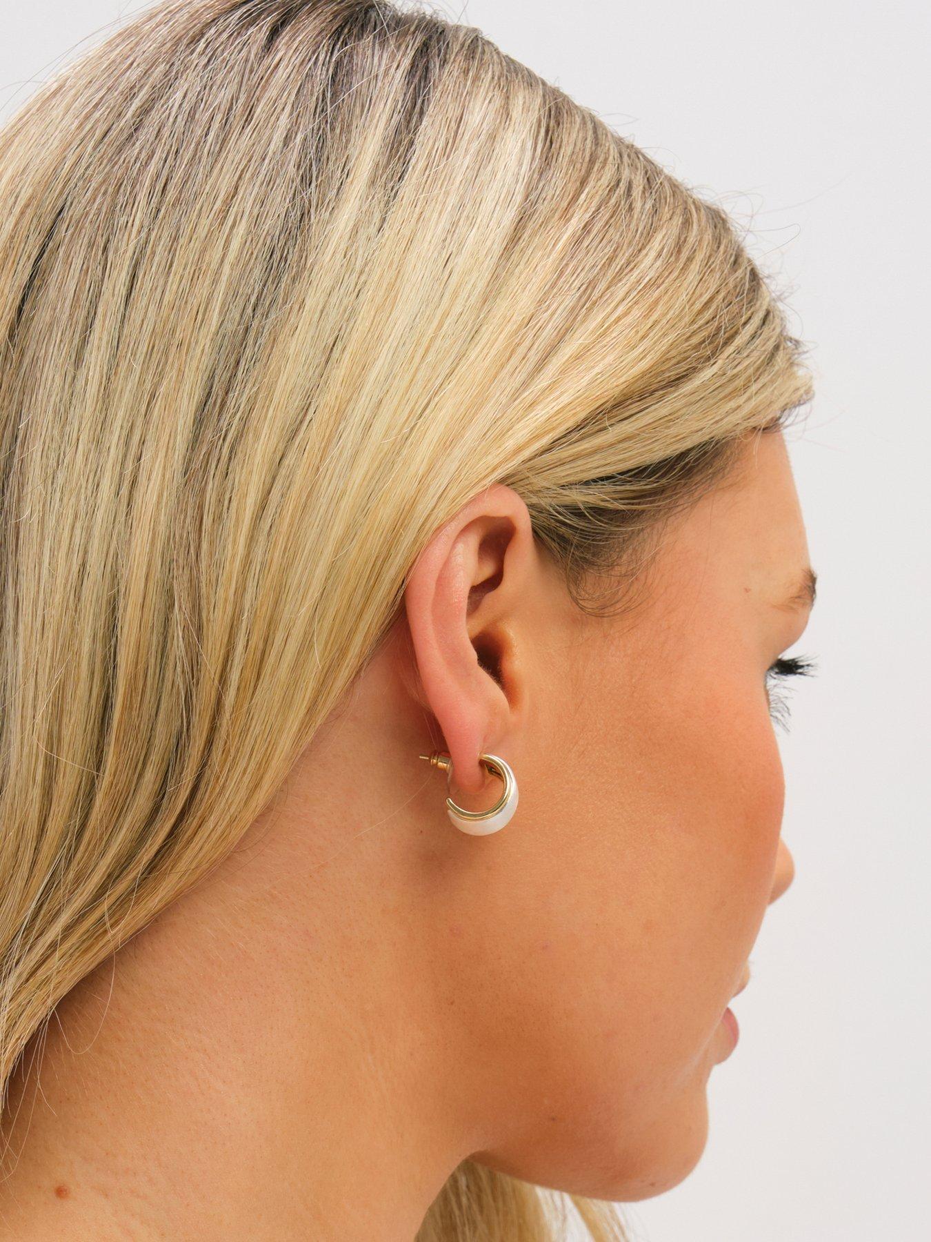 jon-richard-jon-richard-two-tone-satin-hoop-earringsback