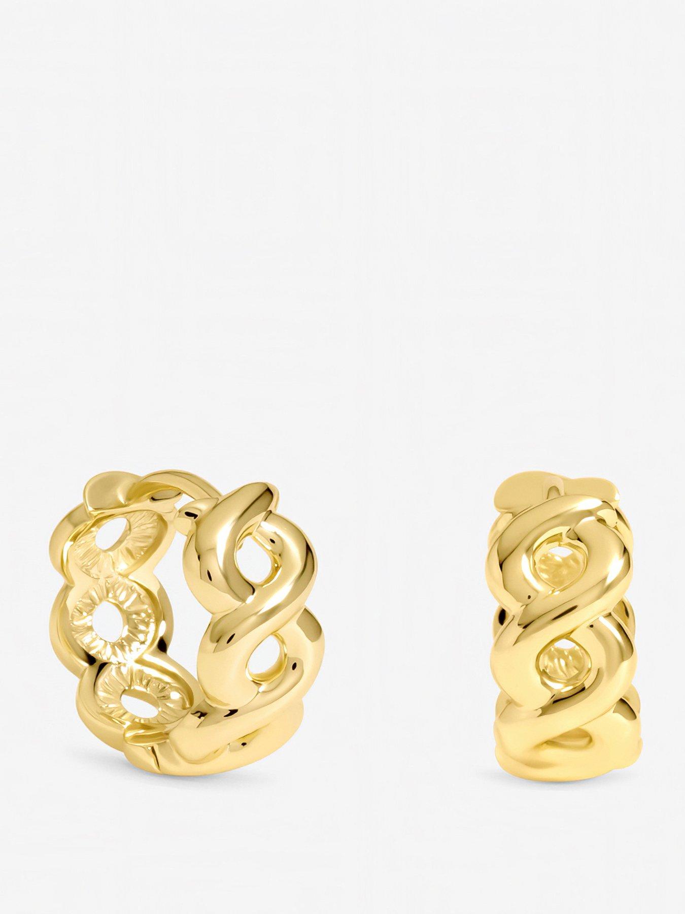 Jon Richard Jon Richard Gold Plated Infinity Hoop Earrings - Pack of 2
