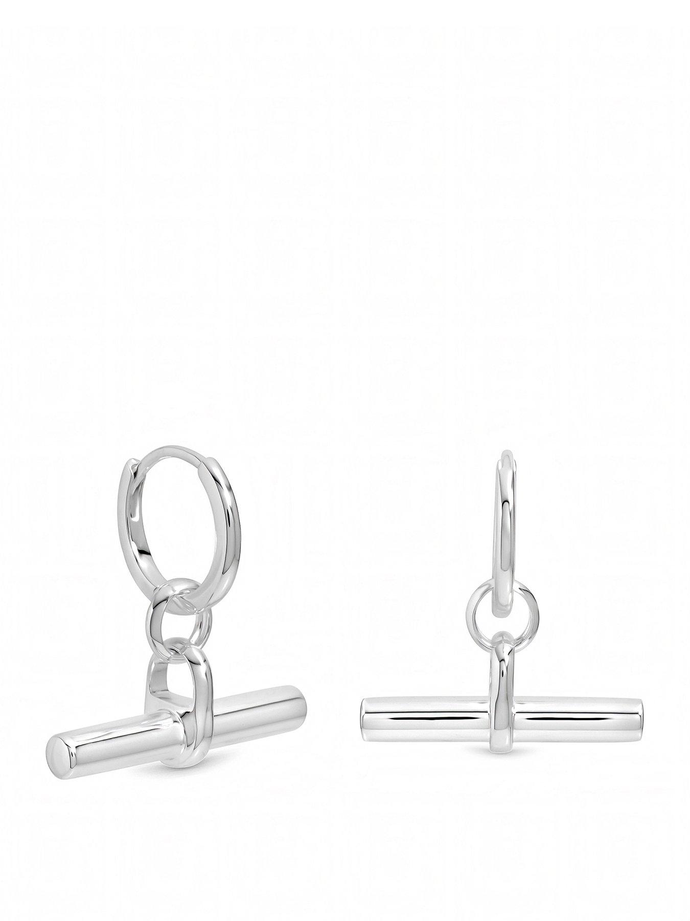 inicio-polished-t-bar-hoop-earringsfront