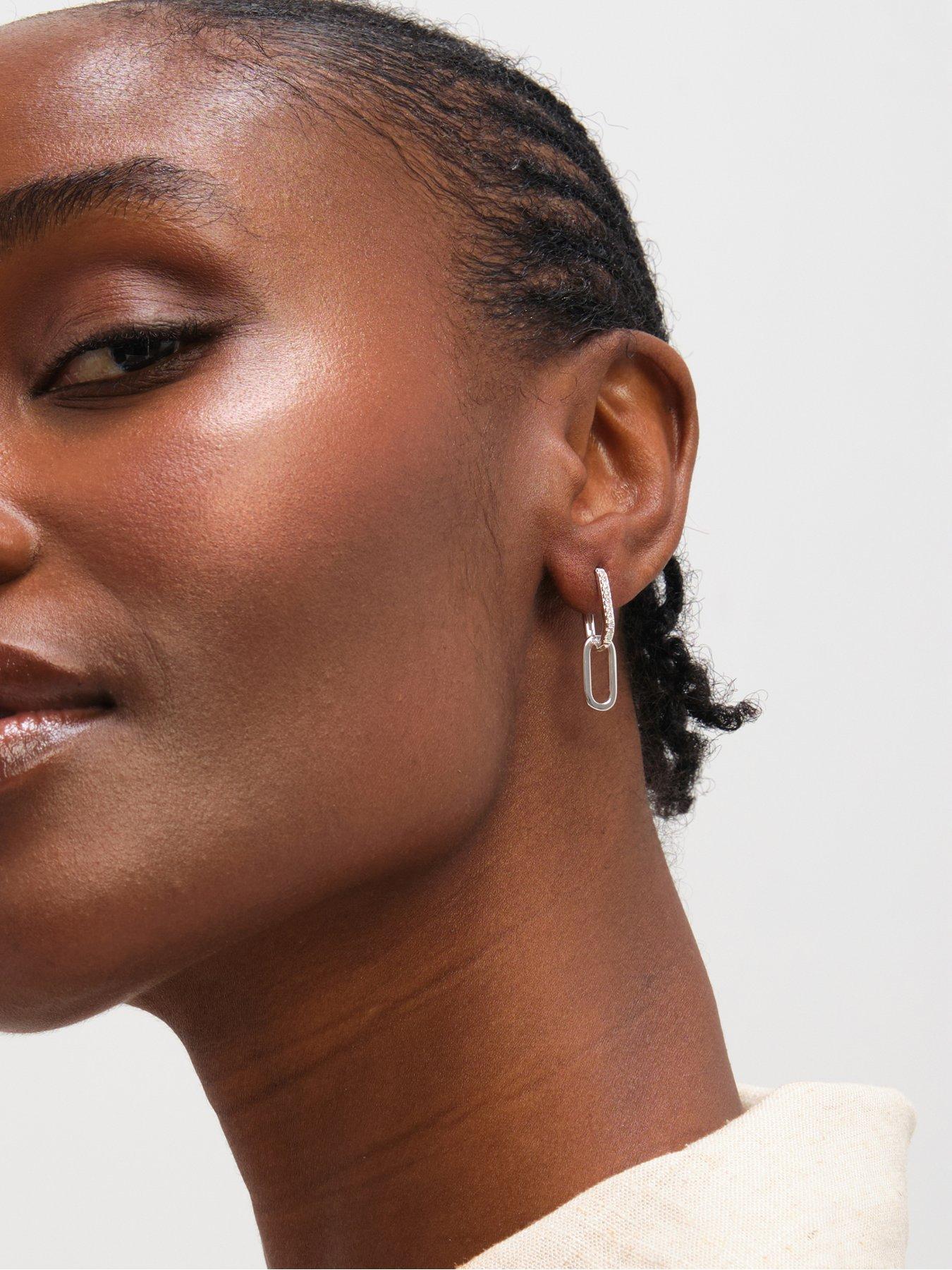 Image 2 of 3 of Inicio Polished Double Link Drop Earrings