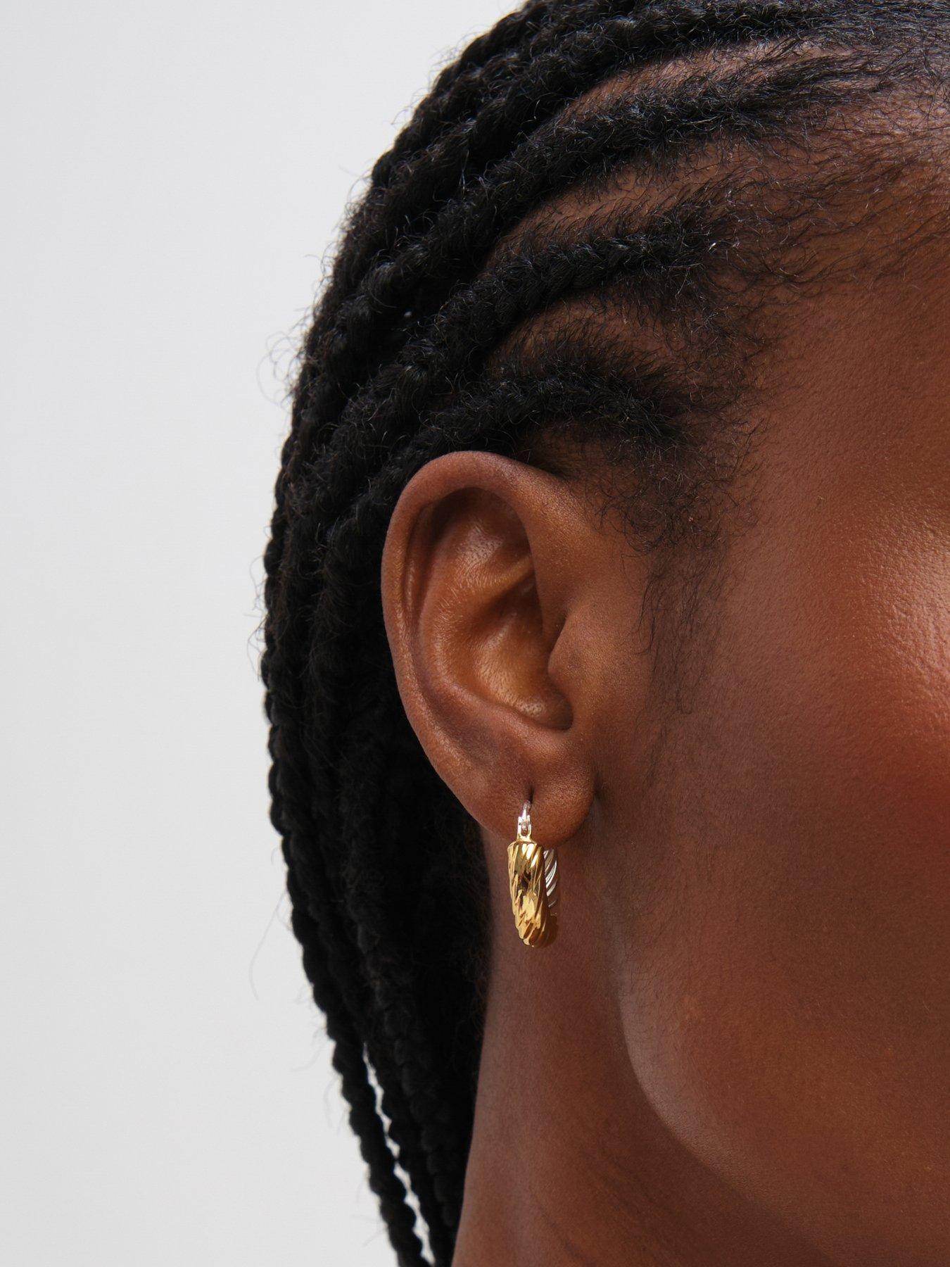 inicio-inicio-two-tone-textured-twist-hoop-earringsstillFront