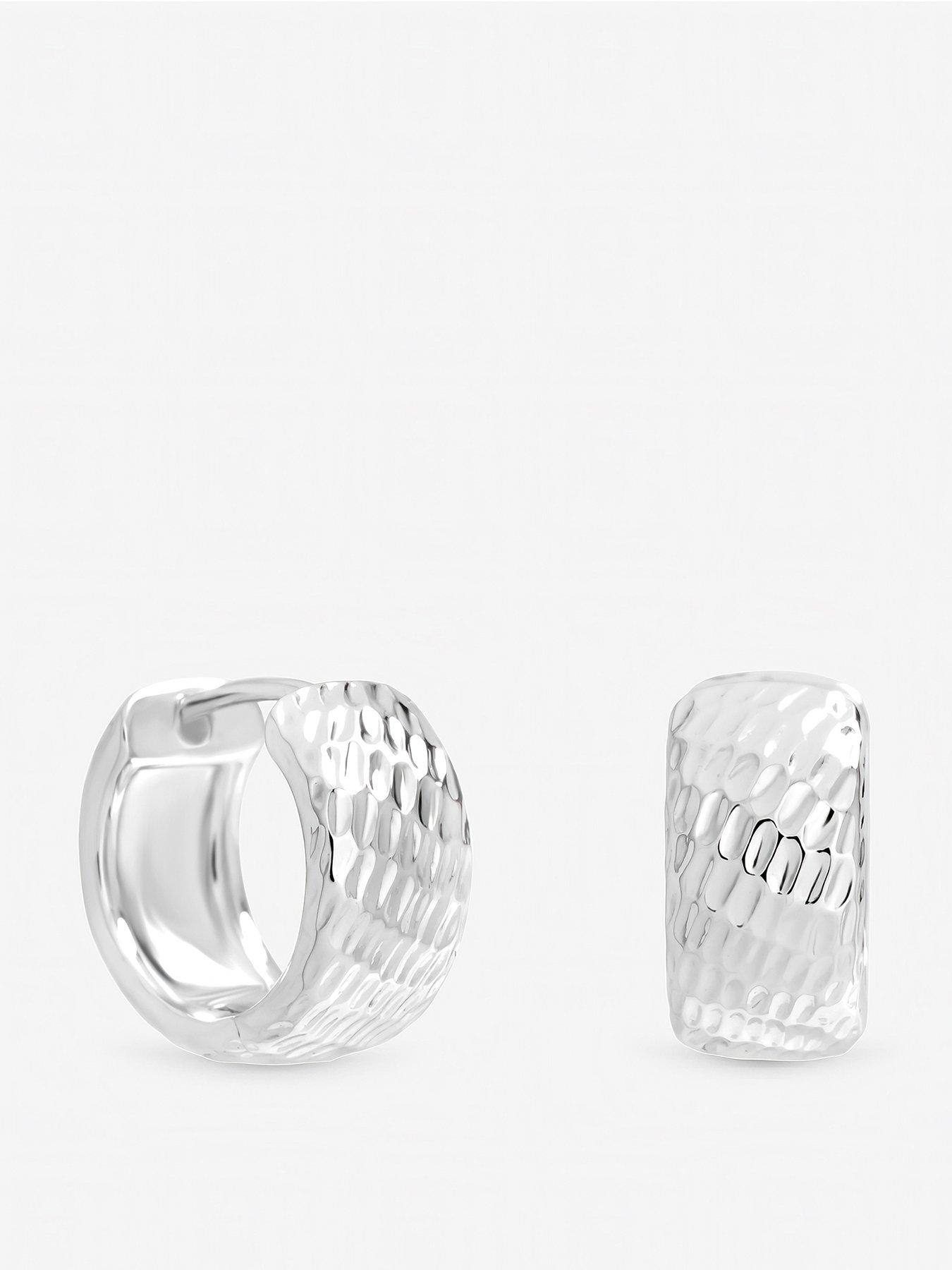 Image 1 of 3 of Inicio Textured Chubby Hoop Earrings