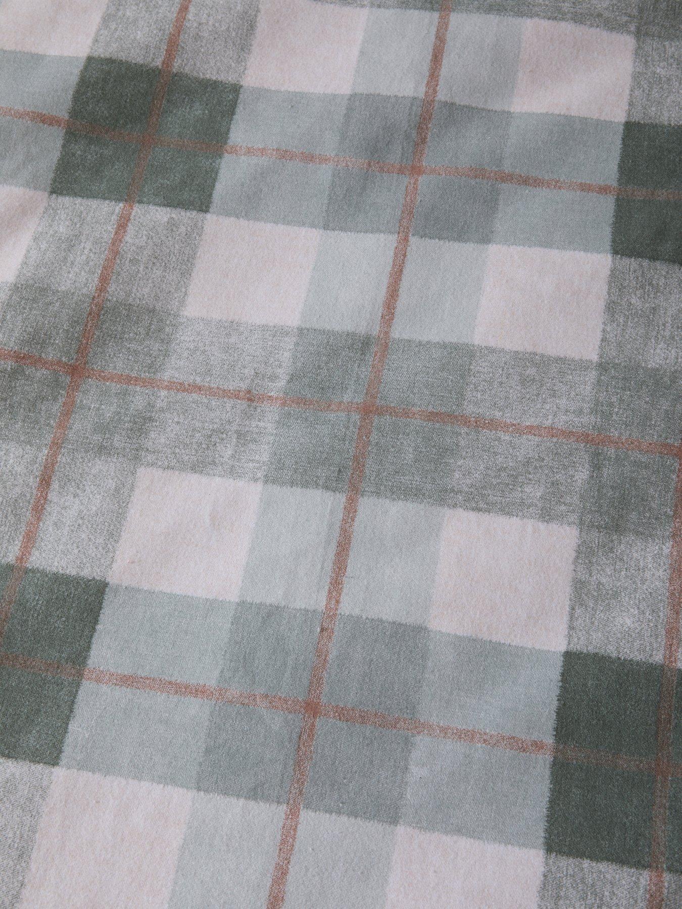 Image 4 of 6 of The Very Collection Brushed Cotton Check Print Duvet Set