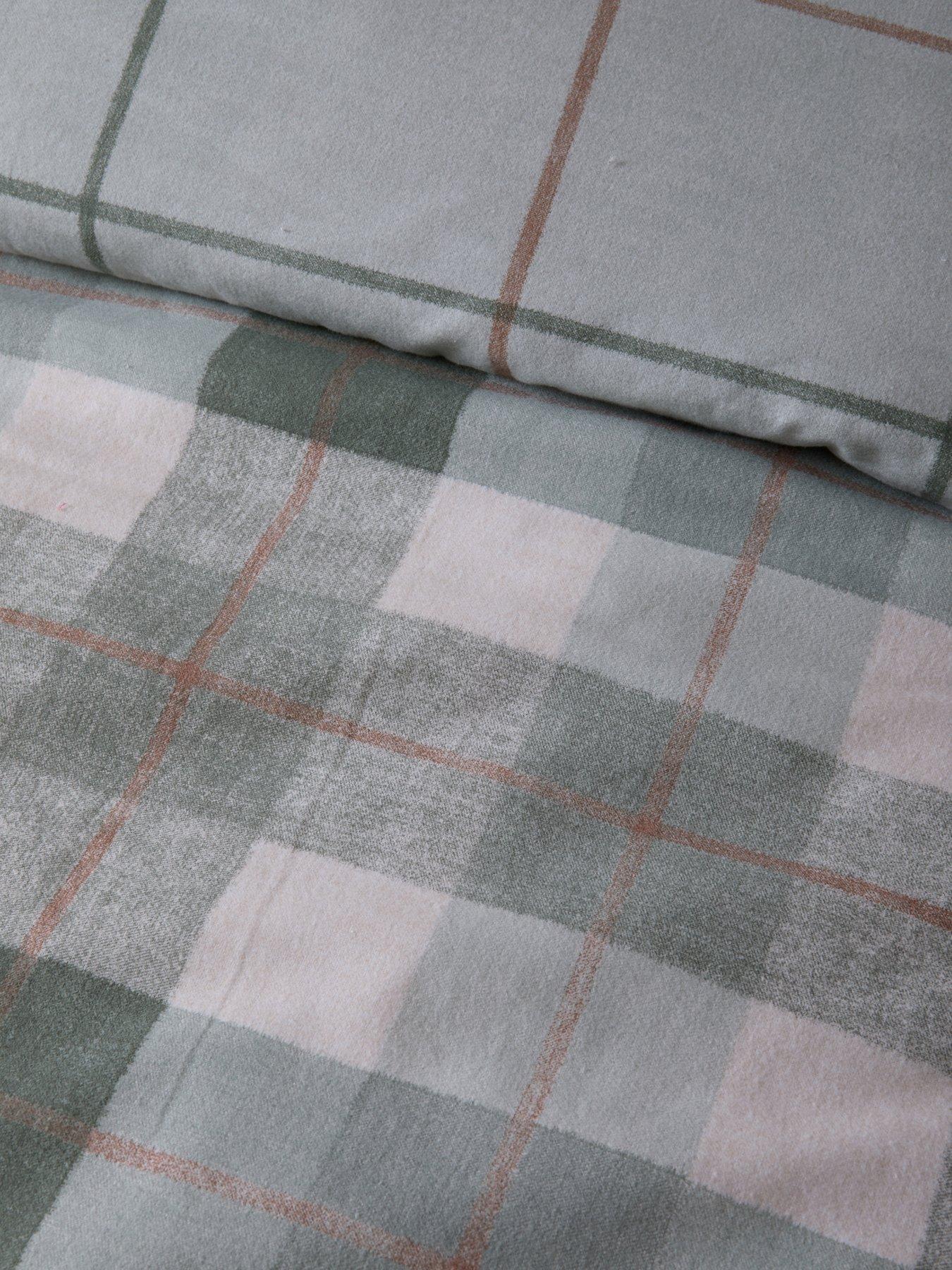 Image 5 of 6 of The Very Collection Brushed Cotton Check Print Duvet Set
