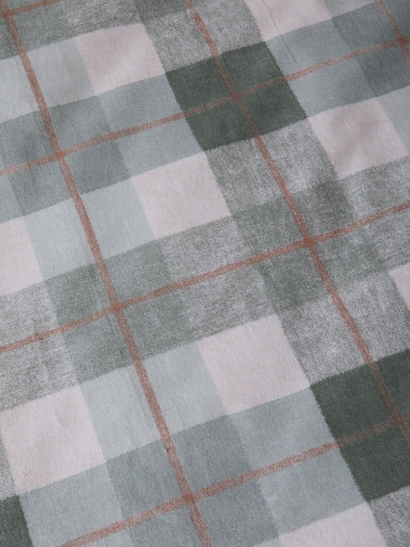 Image 6 of 6 of The Very Collection Brushed Cotton Check Print Duvet Set