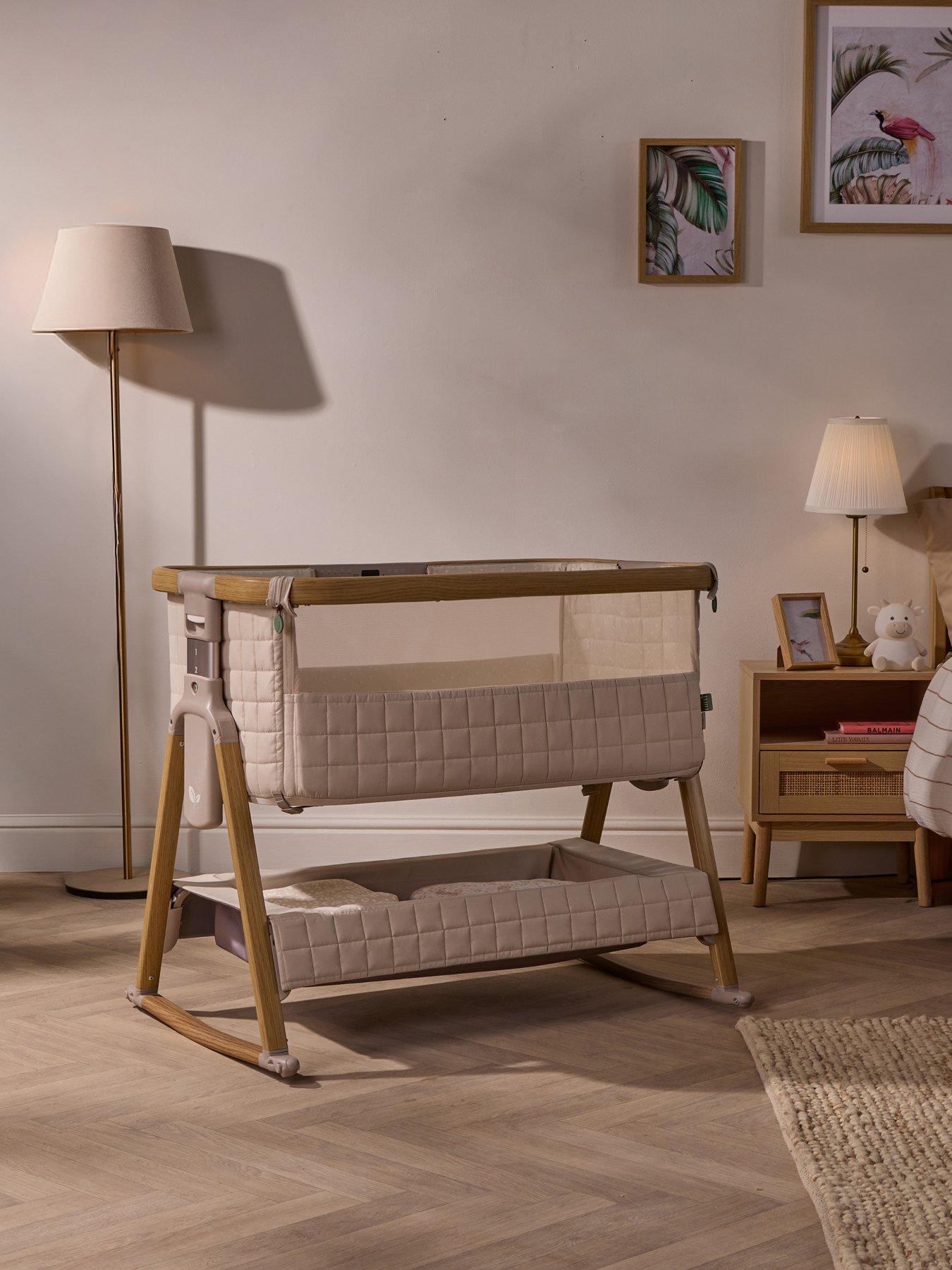 Image 1 of 8 of Tutti Bambini Cozee Sense Bedside Crib - Toasted Oak / Sand