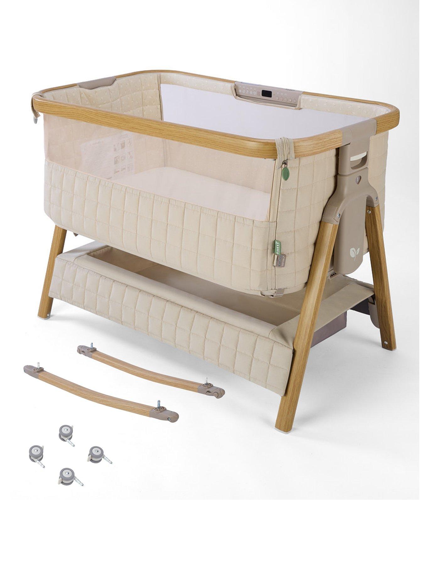 Image 2 of 8 of Tutti Bambini Cozee Sense Bedside Crib - Toasted Oak / Sand