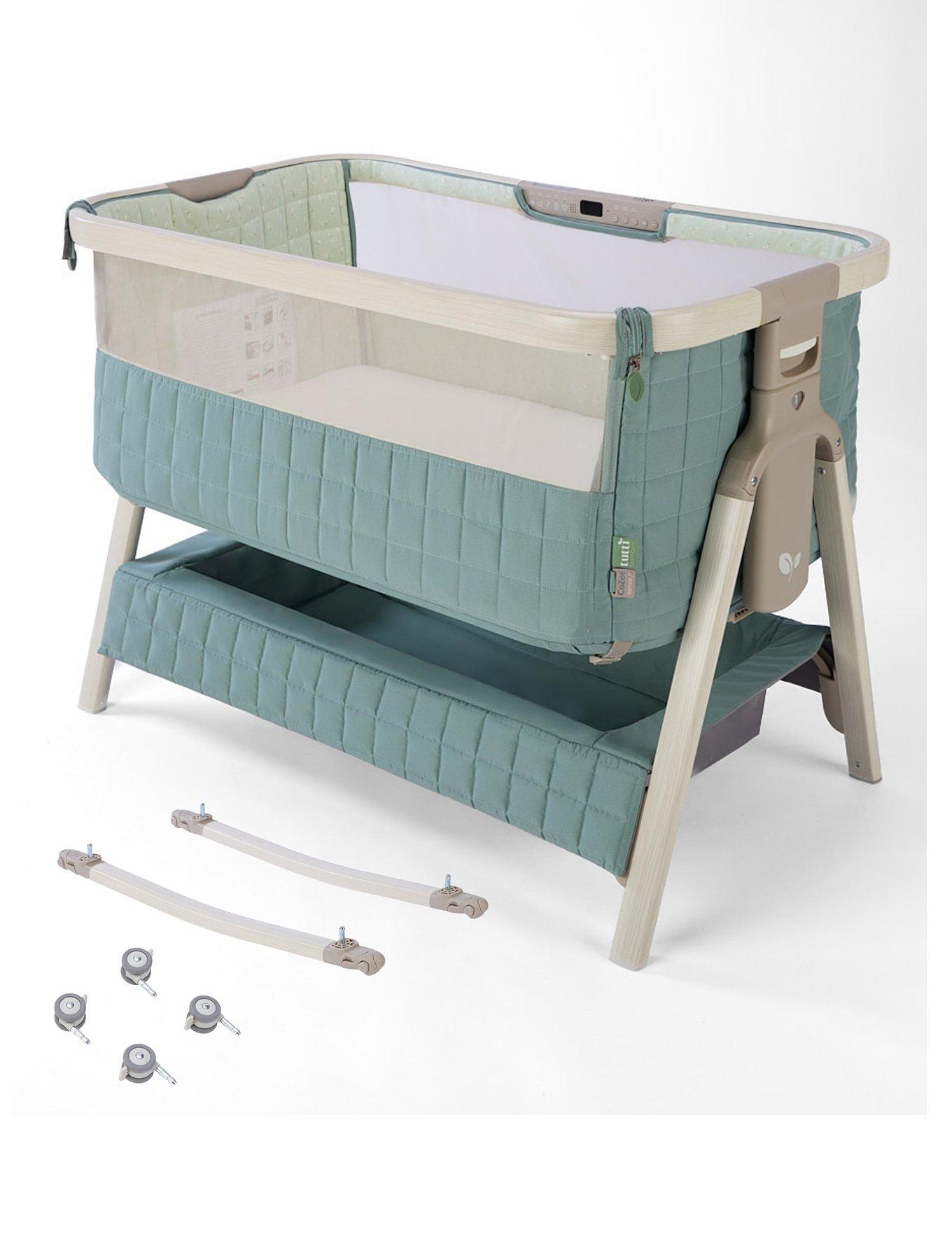 tutti-bambini-cozee-sense-bedside-crib-whitewash-kelpstillFront