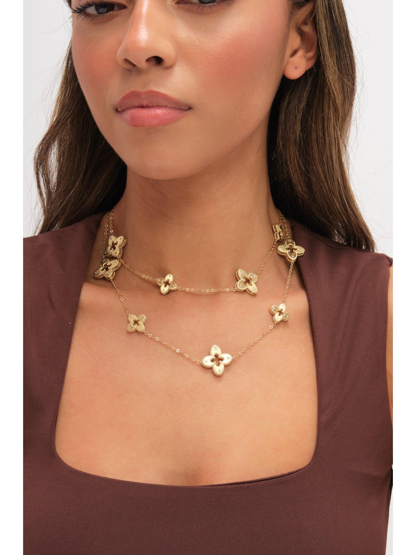 jon-richard-gold-plated-textured-crystal-clover-long-necklaceoutfit