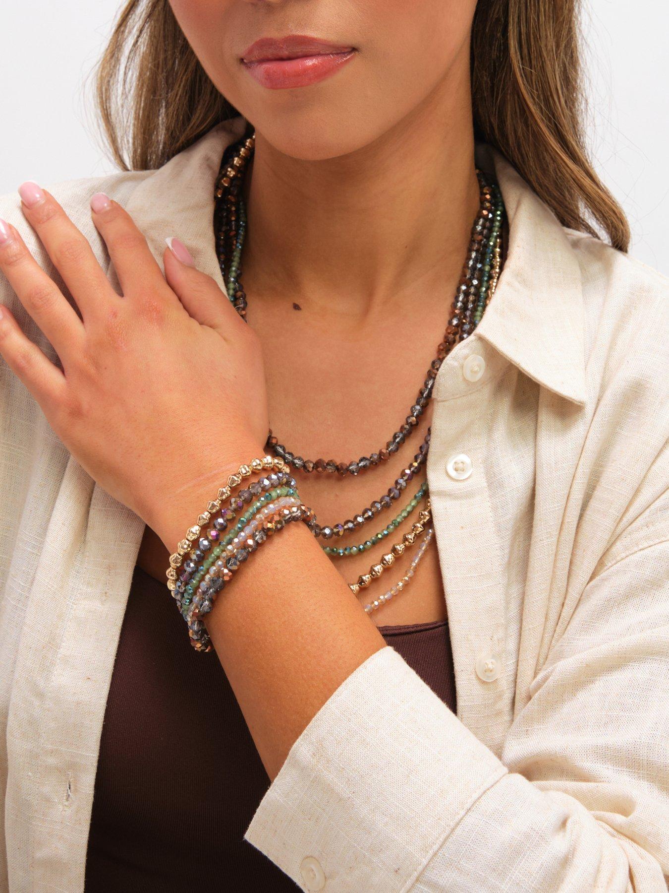 mood-mood-gold-plated-and-polished-multi-colour-beaded-multirow-necklaceback