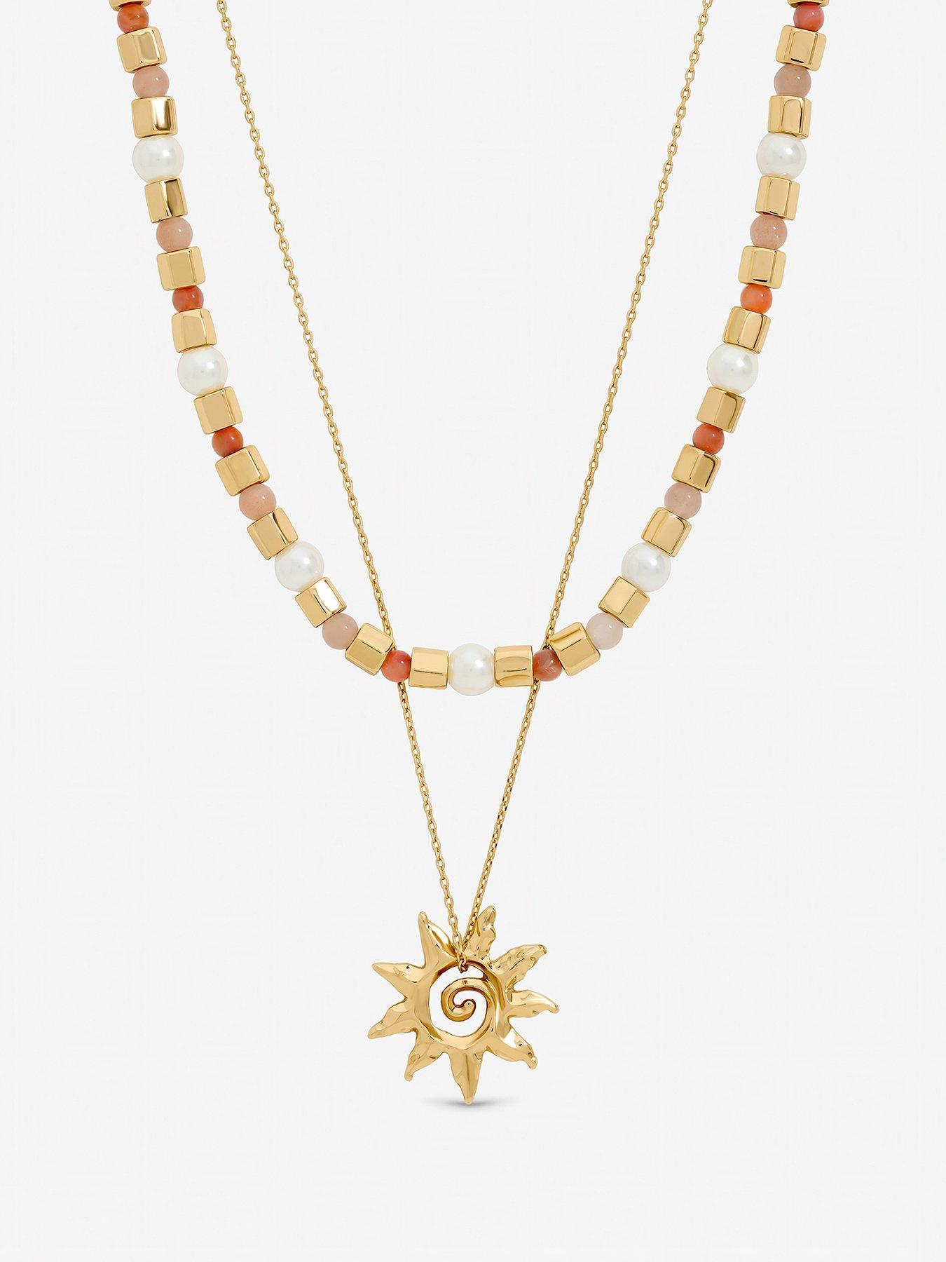 mood-mood-gold-plated-beaded-sun-double-row-necklacefront