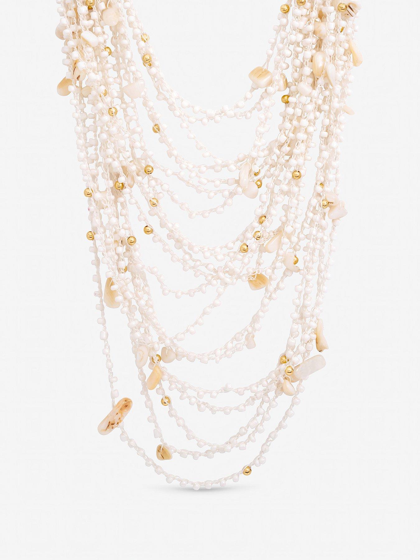 mood-gold-plated-statement-multirow-beaded-necklace